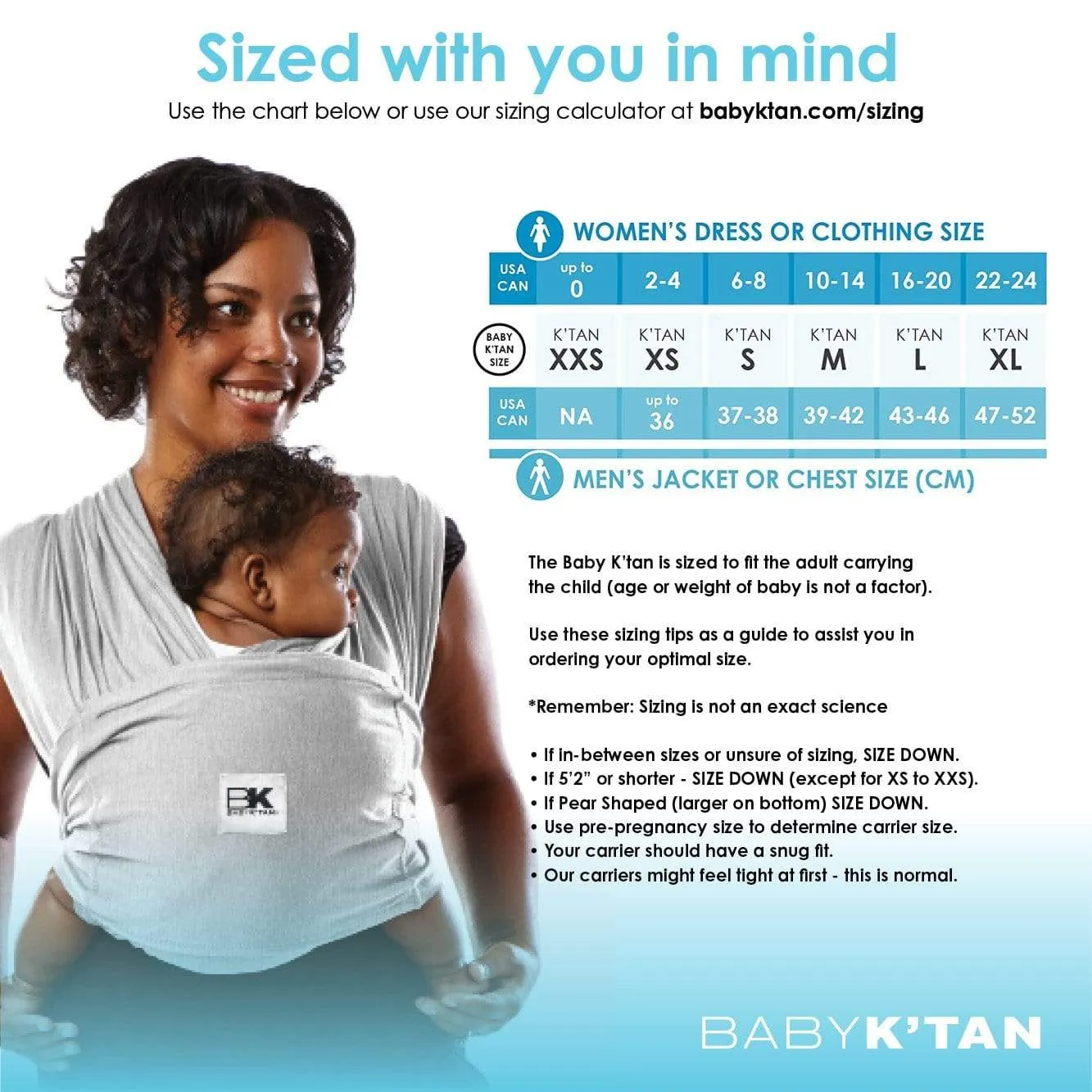 Baby K'tan Original Baby Carrier | Heather Grey - Image 2