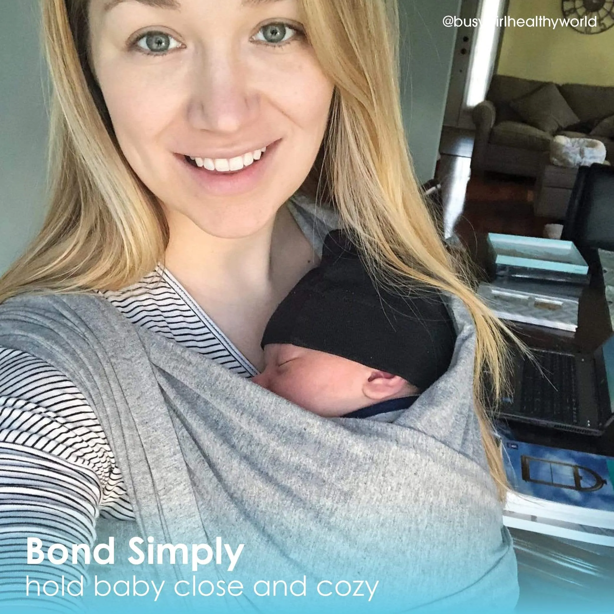 Baby K'tan Original Baby Carrier | Heather Grey - Image 6