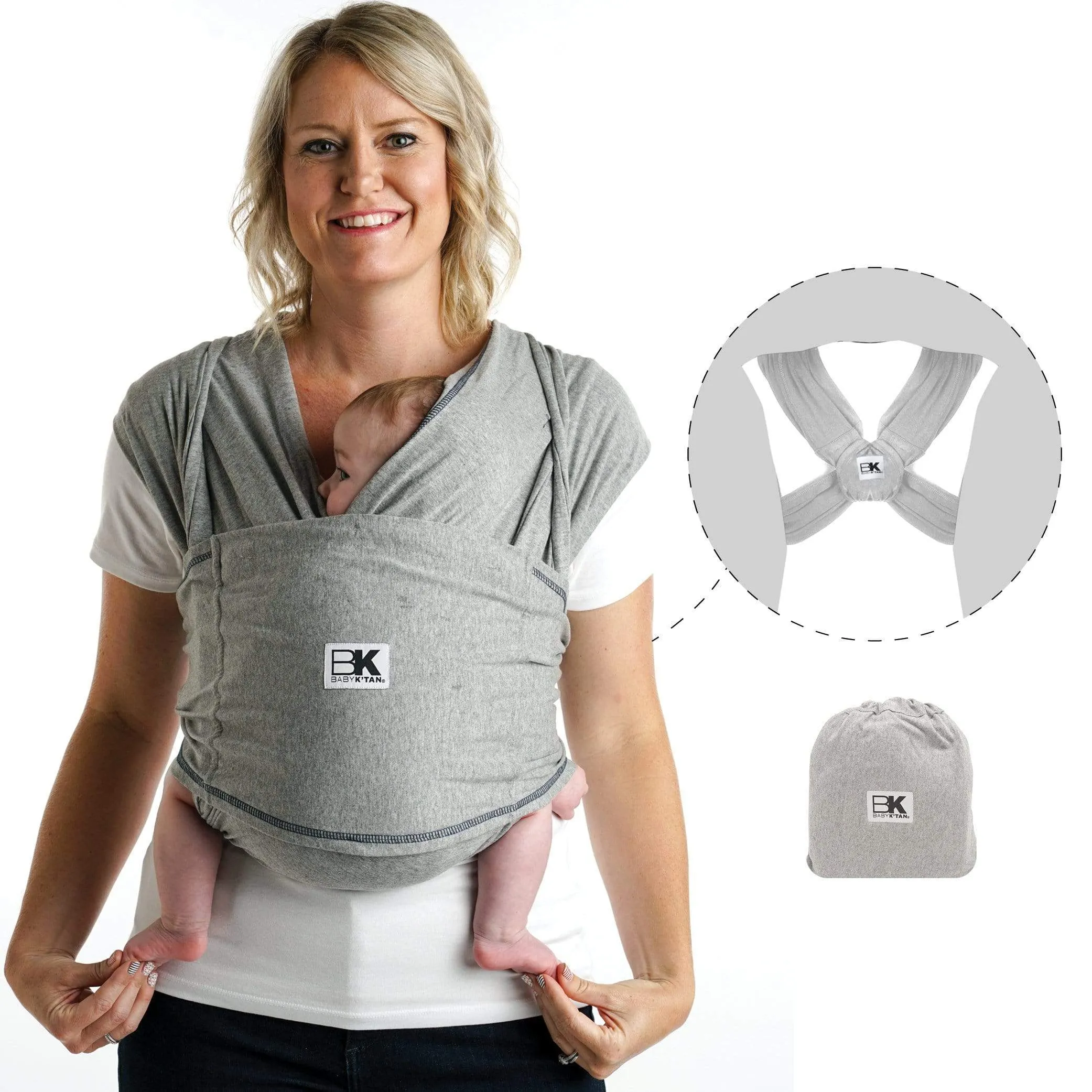 Baby K'tan Original Baby Carrier | Heather Grey - Image 8