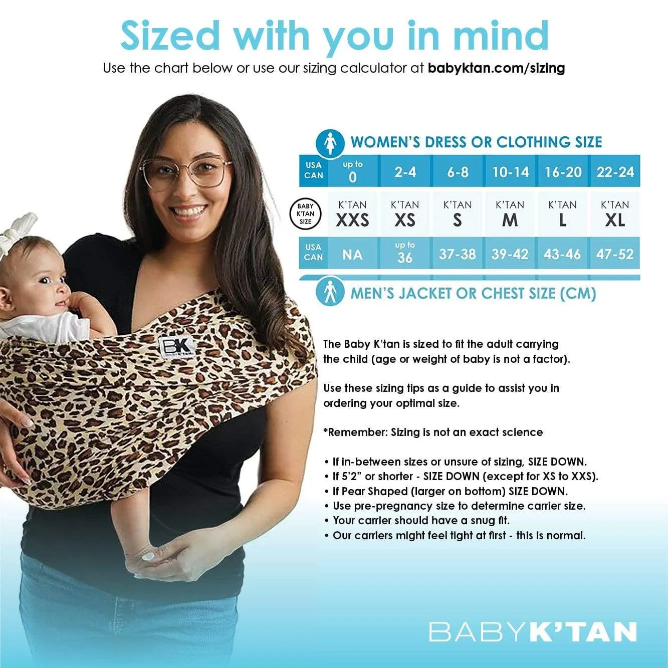 Baby K'tan Print Baby Carrier | Leopard Love - Image 2