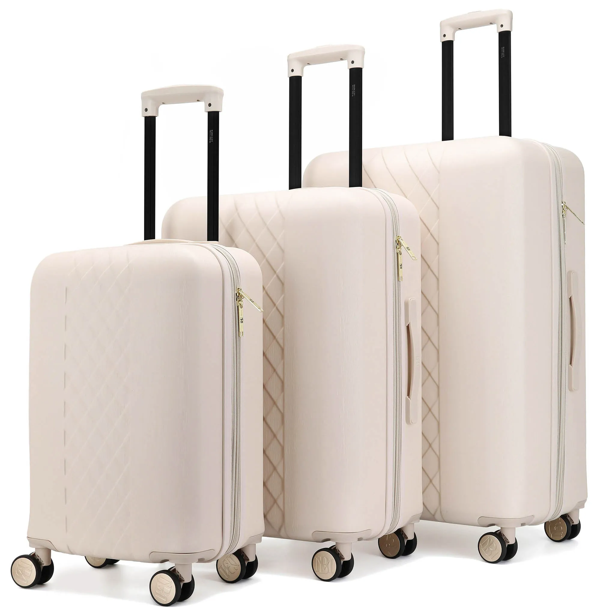Diamond 3 Piece Expandable Chic Luggage Set - Image 14