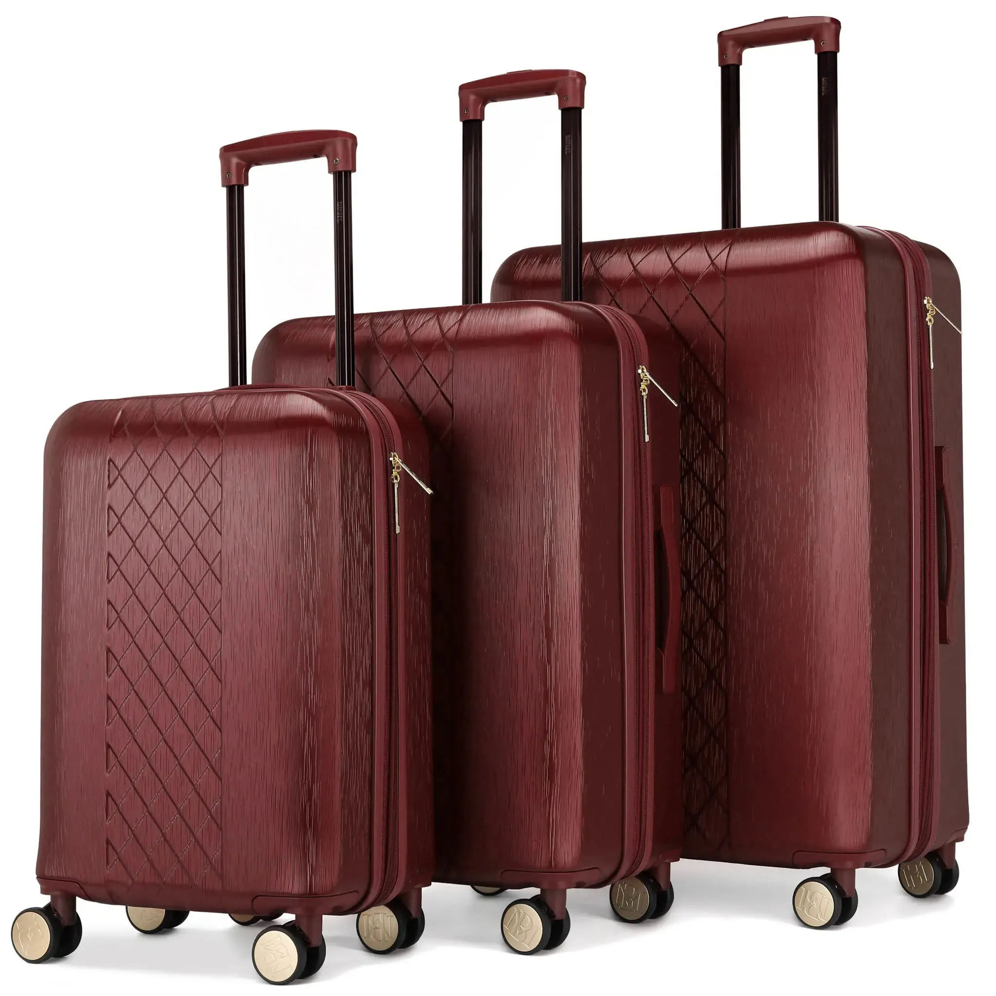 Diamond 3 Piece Expandable Chic Luggage Set - Image 18