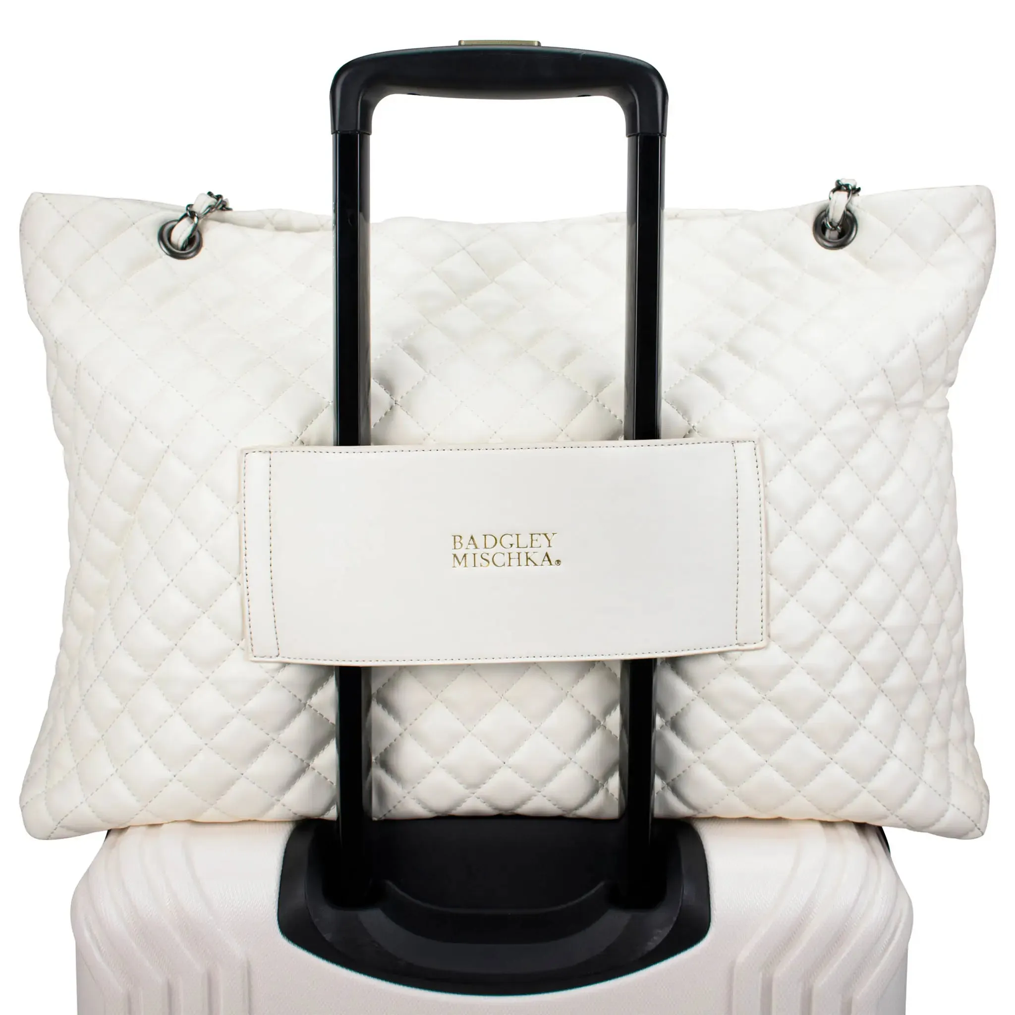 Diana Quilted Vegan Leather Weekender Duffel Bag - Image 19