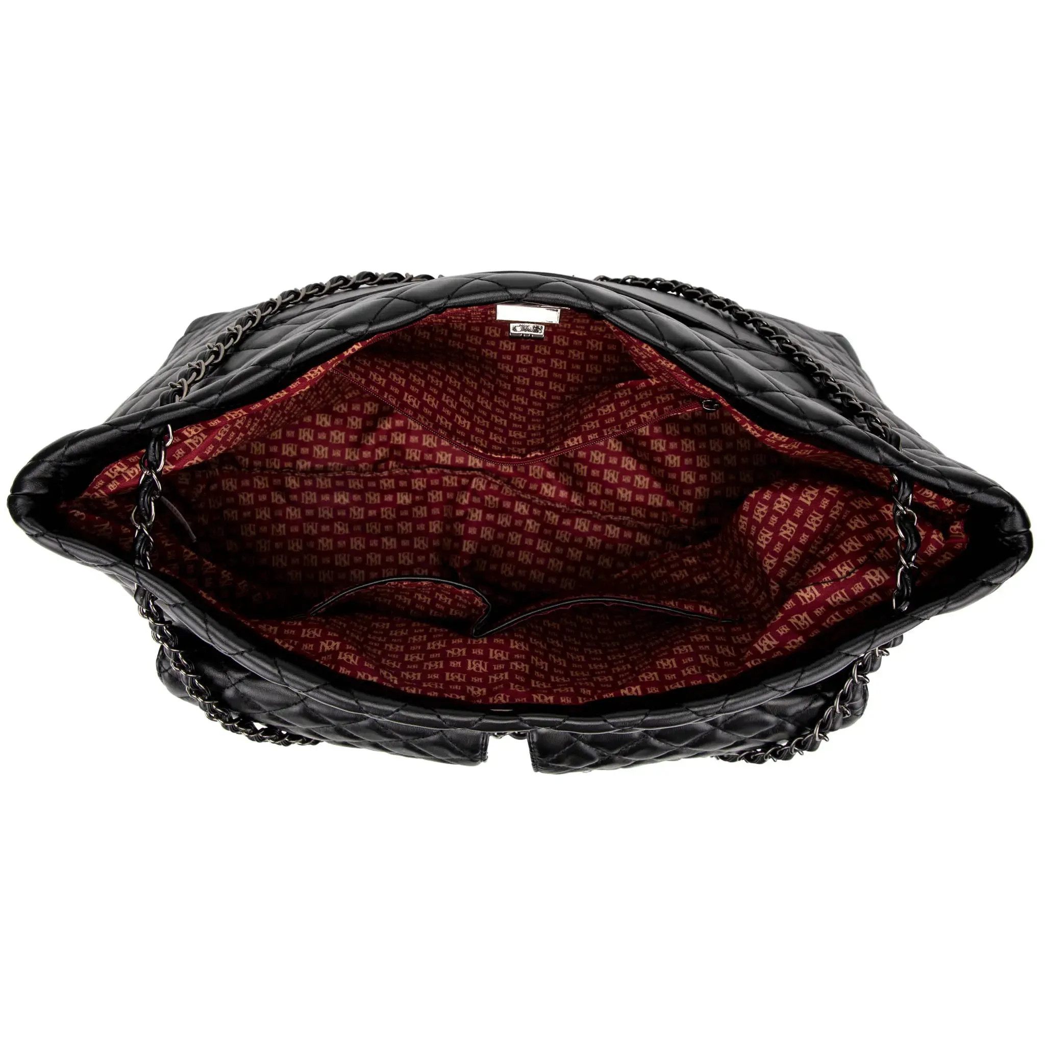 Diana Quilted Vegan Leather Weekender Duffel Bag - Image 3