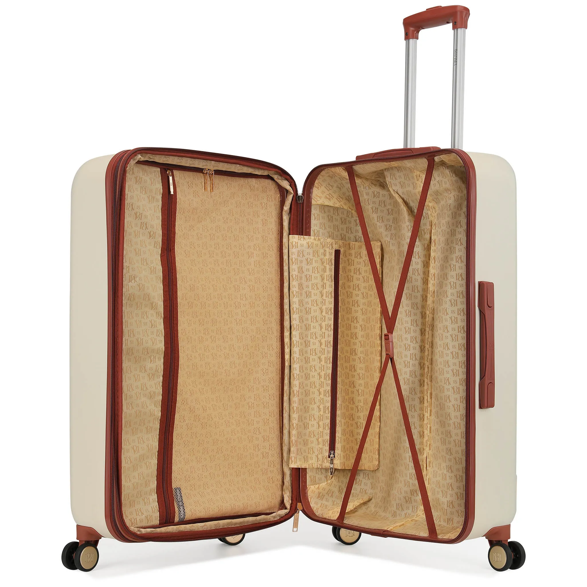 Mia 3 Piece Expandable Retro Luggage Set - Image 3