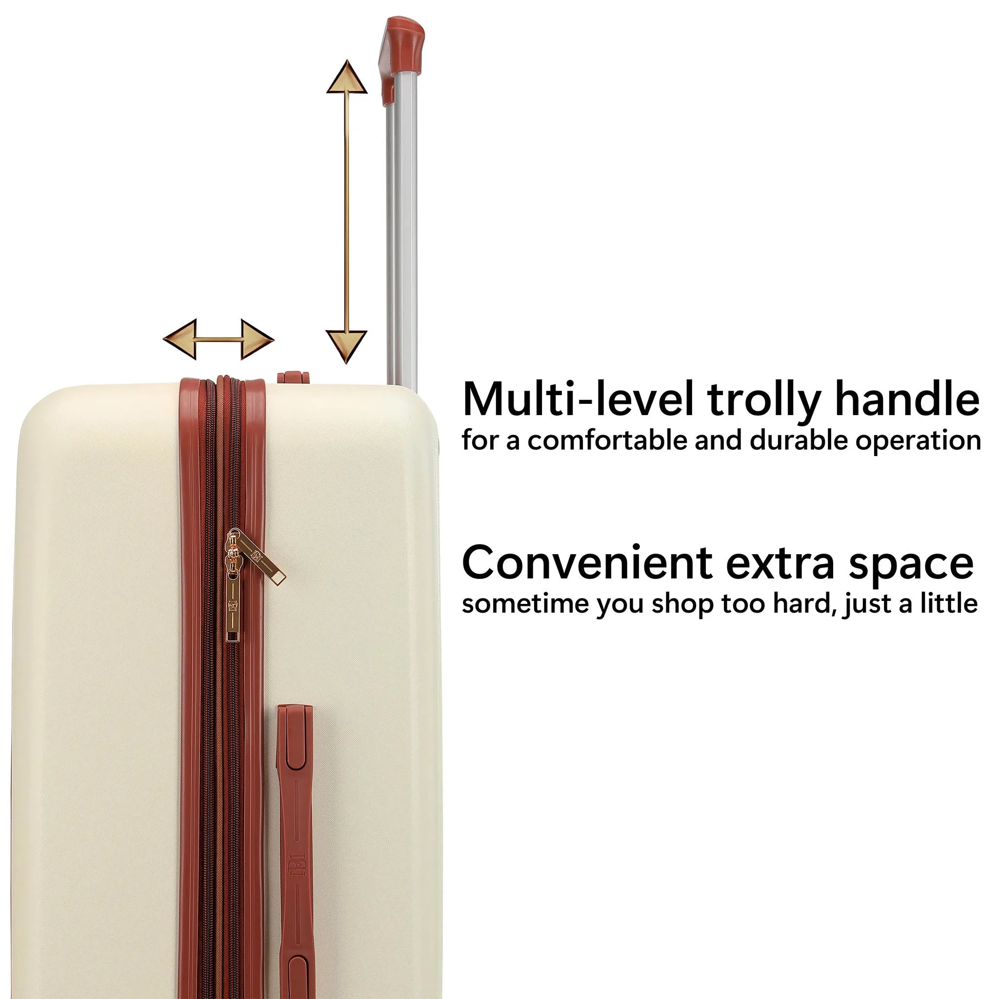 Mia 3 Piece Expandable Retro Luggage Set - Image 4