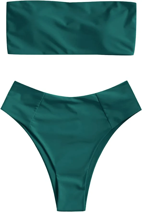 Bandeau Bikini Set – Reflective Swimwear by Rose Paulino - Lily - Image 4