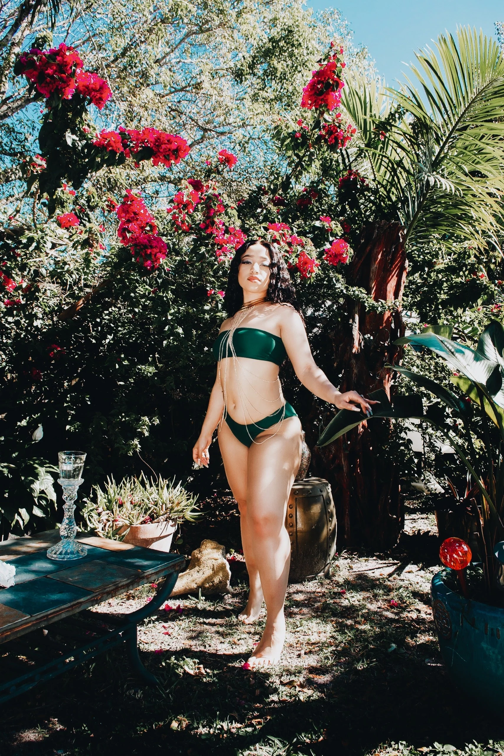 Bandeau Bikini Set – Reflective Swimwear by Rose Paulino - Lily - Image 5