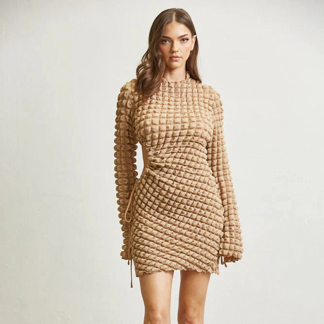 Bell Charm Waffle Dress