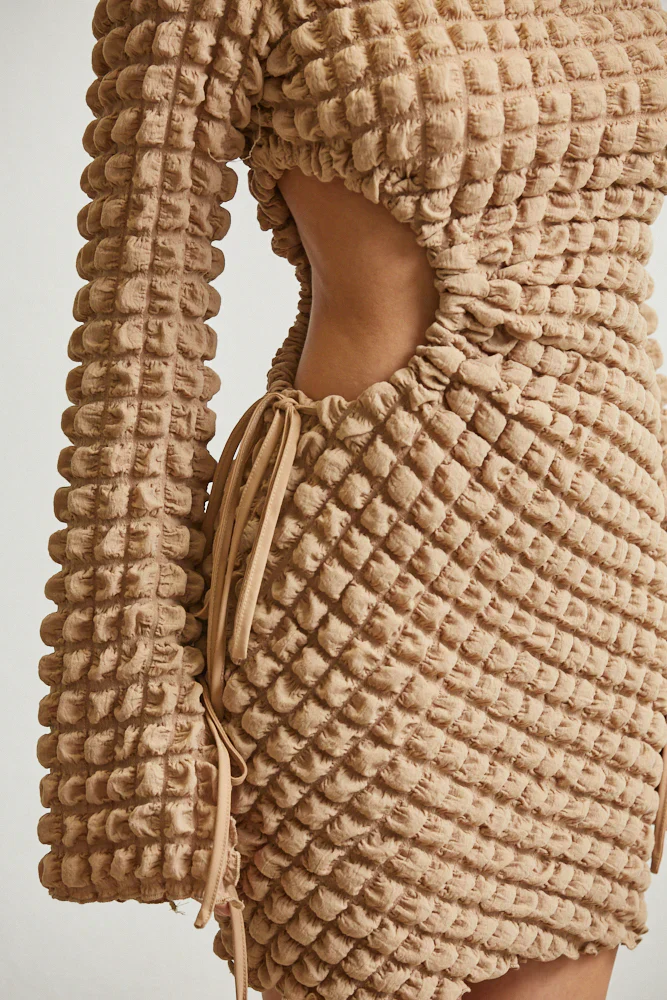Bell Charm Waffle Dress - Image 4