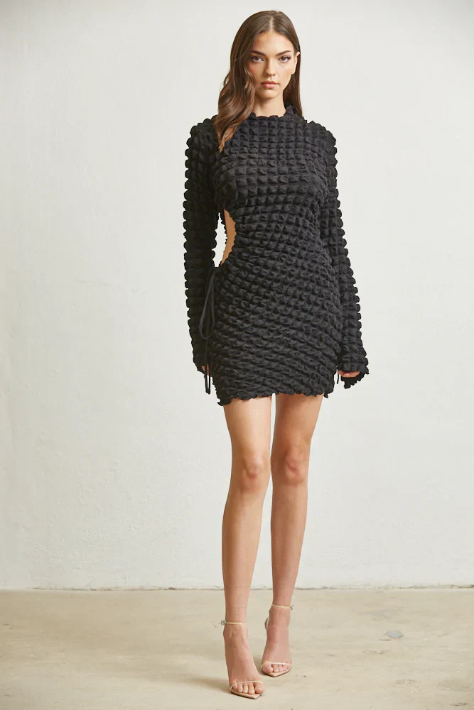 Bell Charm Waffle Dress - Image 6