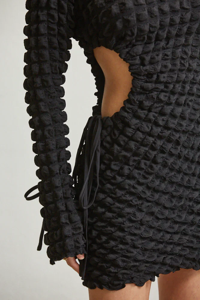 Bell Charm Waffle Dress - Image 9