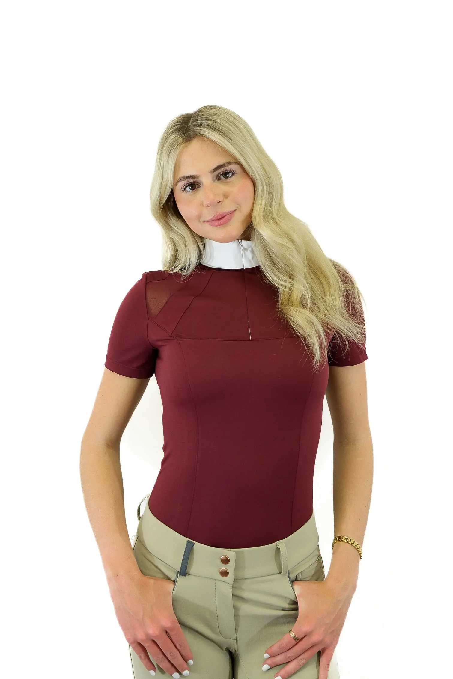 Bella Shirt – Chic Short Sleeve Performance Top - Image 3