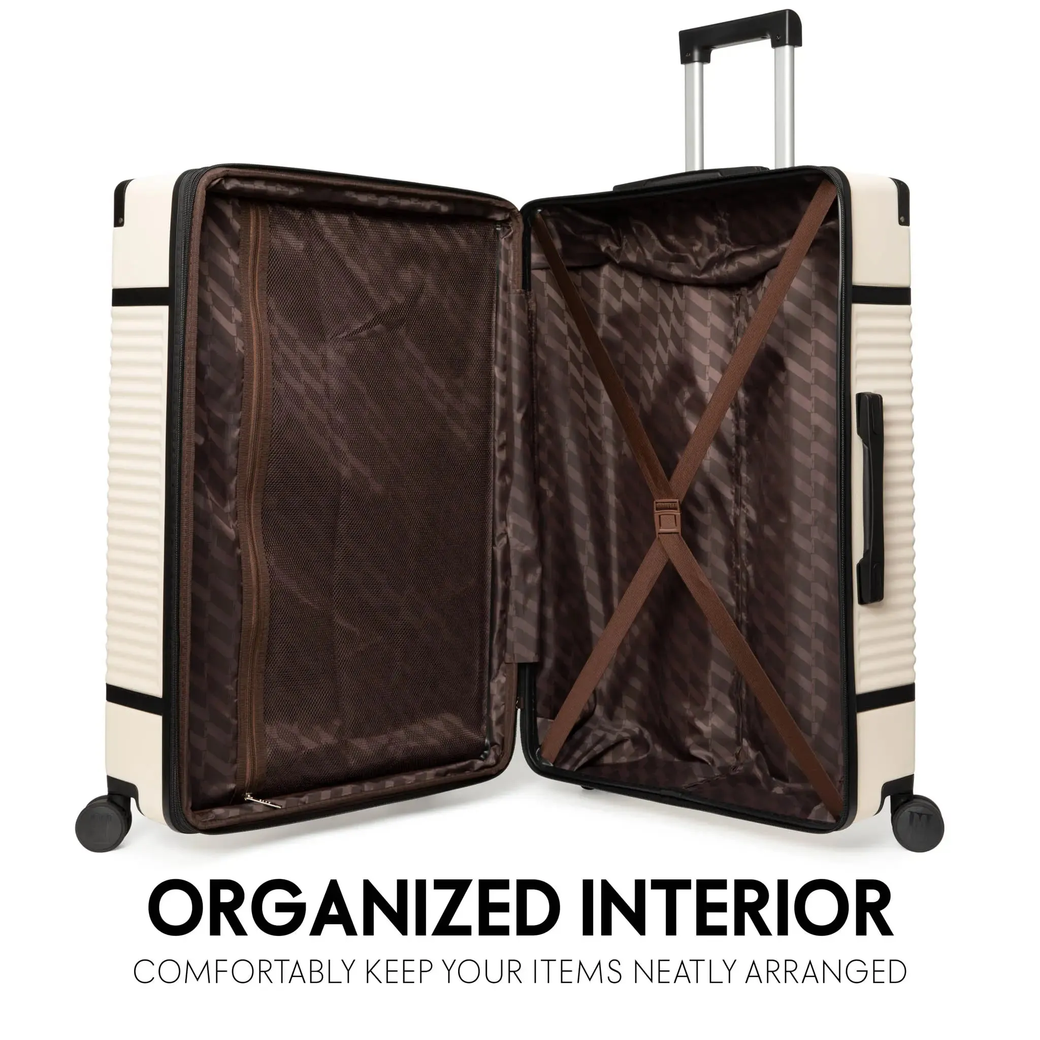 Belleville 3 Piece Expandable Retro Luggage Set - Image 20