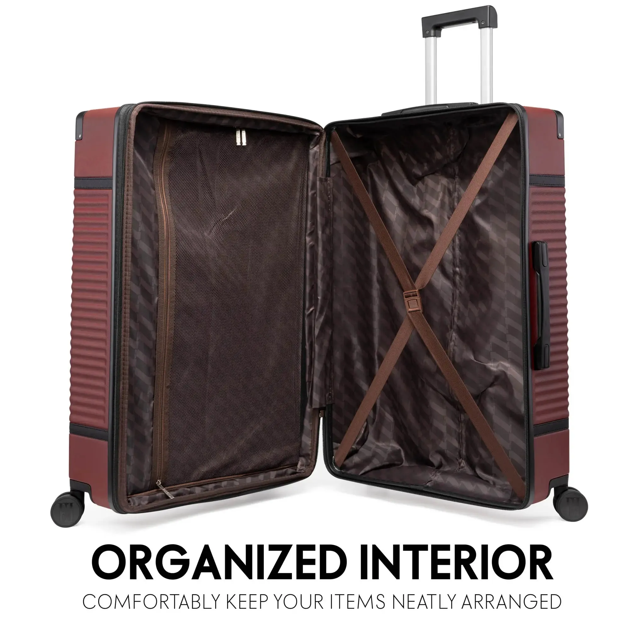 Belleville 3 Piece Expandable Retro Luggage Set - Image 22