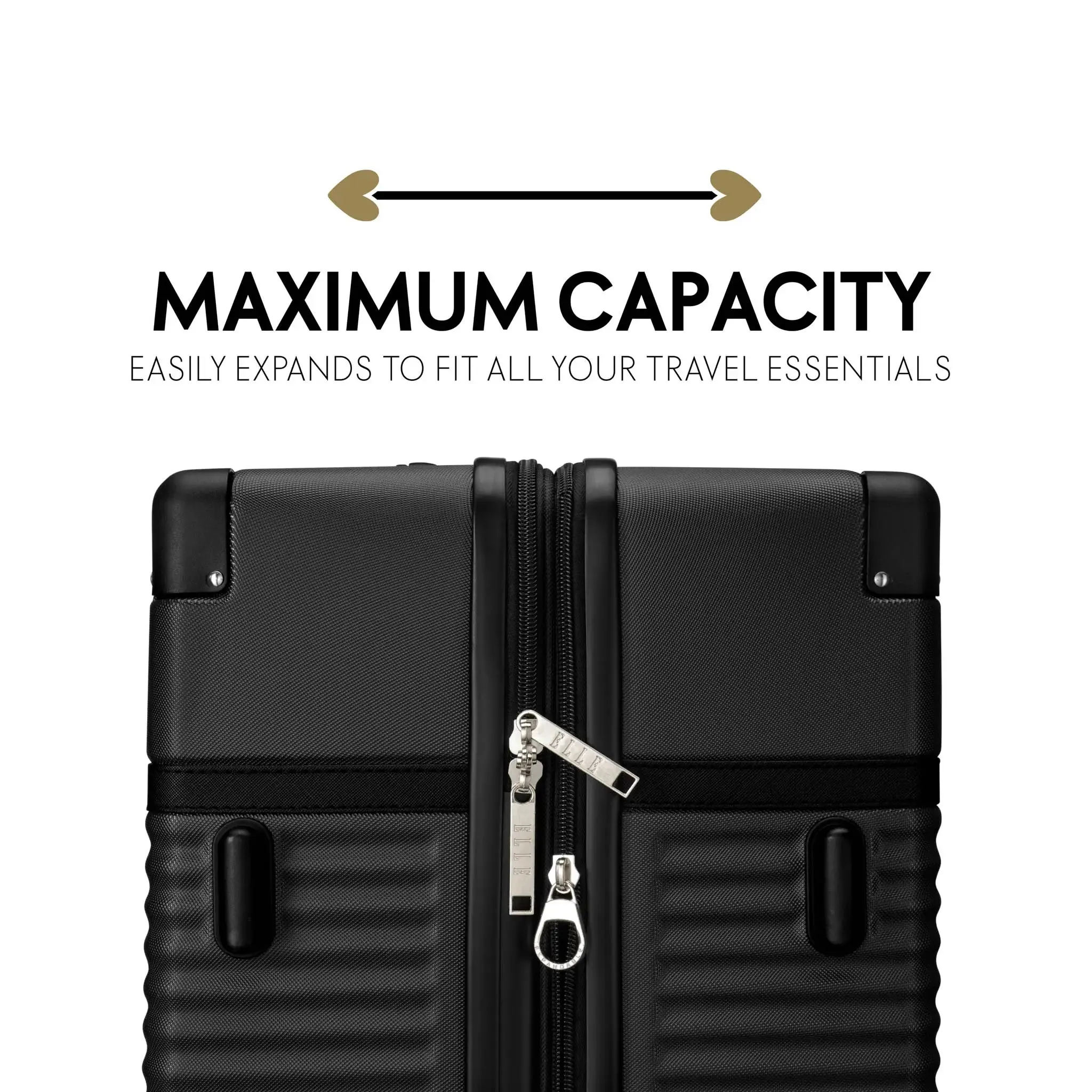 Belleville 3 Piece Expandable Retro Luggage Set - Image 4