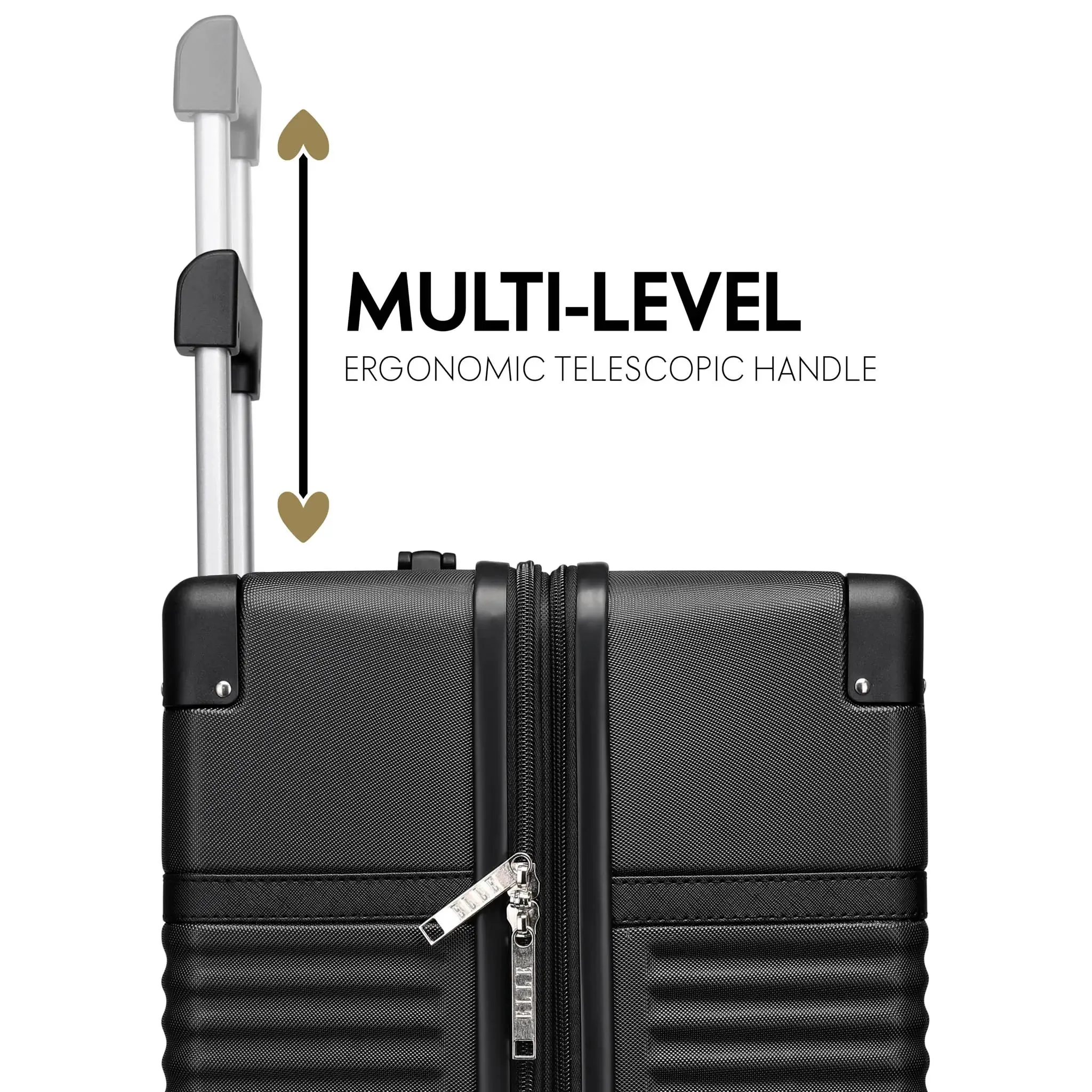 Belleville 3 Piece Expandable Retro Luggage Set - Image 6