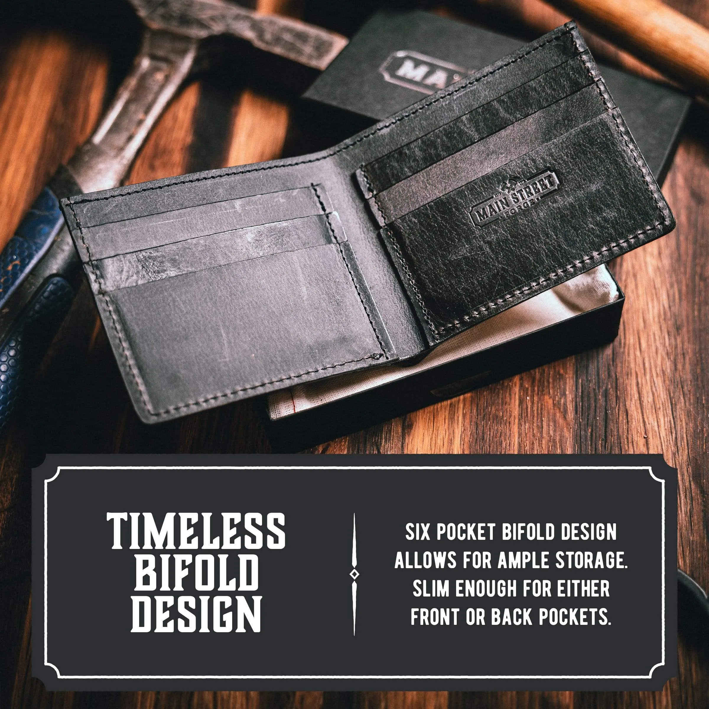 Bifold Leather Wallet For Men - Image 3