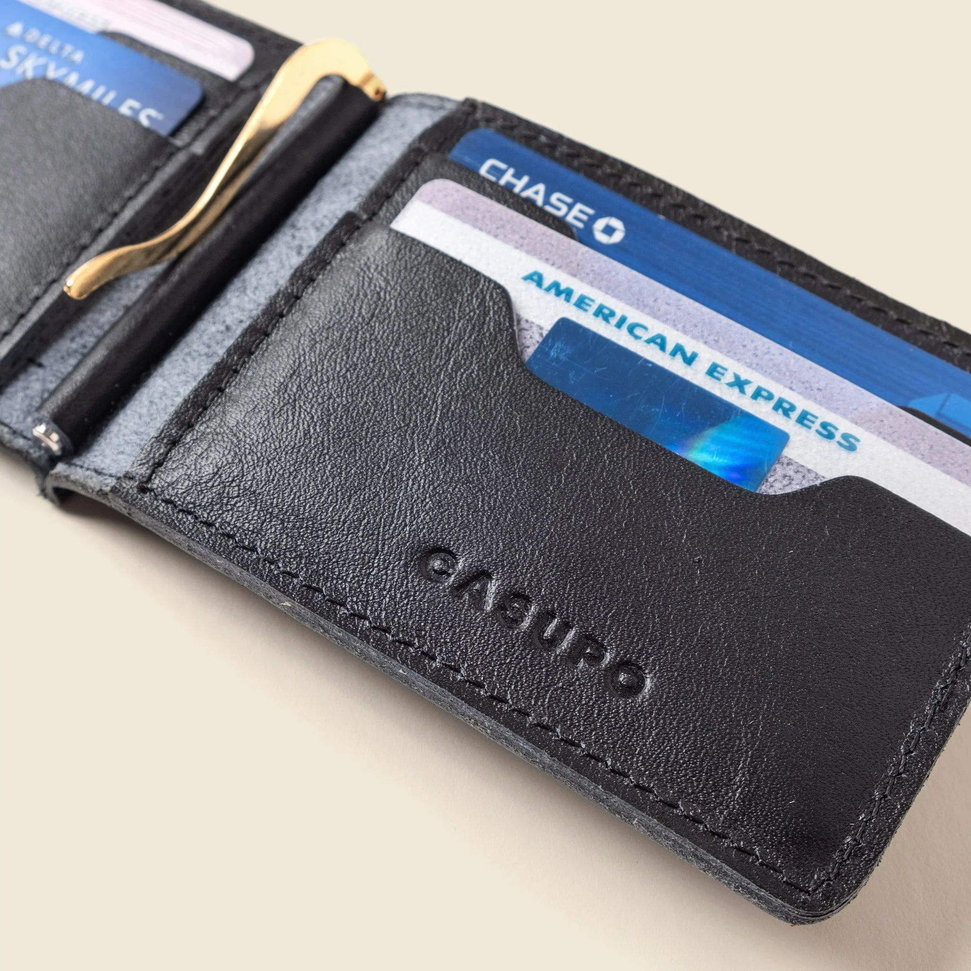 Bifold Money Clip Wallet - Black - Image 3