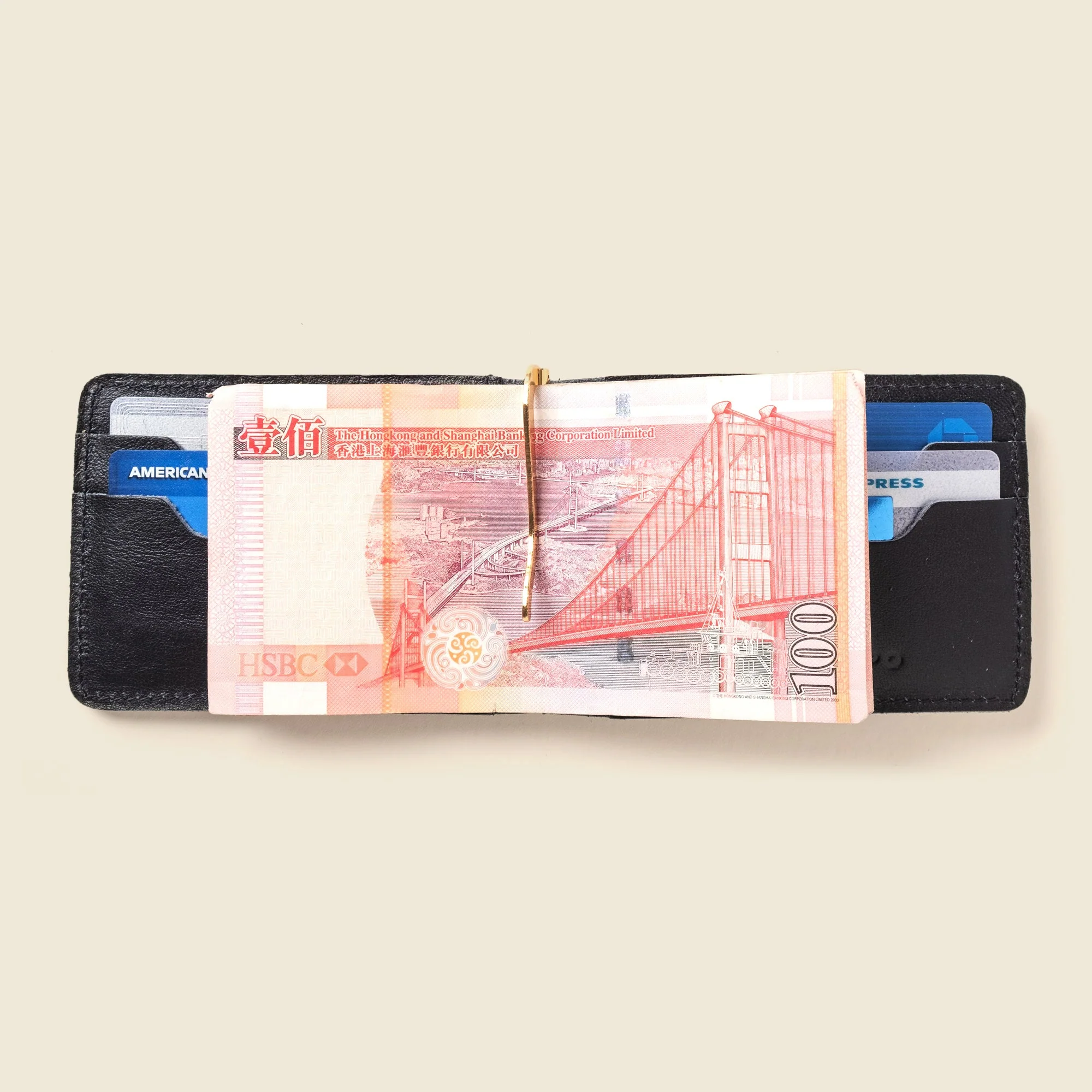 Bifold Money Clip Wallet - Black - Image 6
