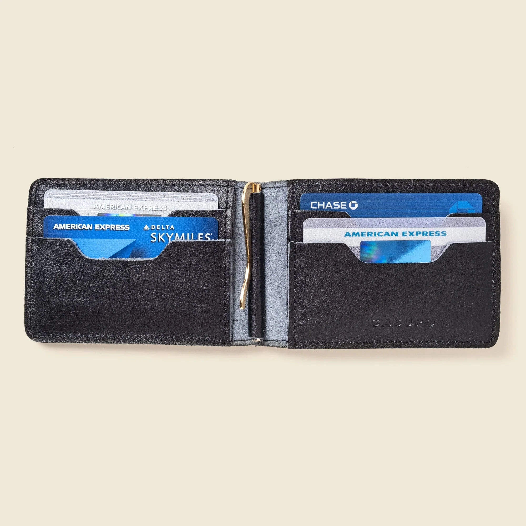 Bifold Money Clip Wallet - Black - Image 8