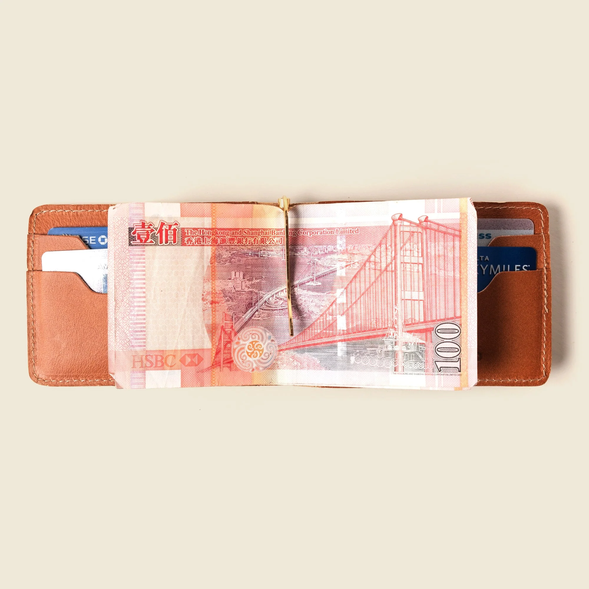 Bifold Money Clip Wallet - Natural - Image 4