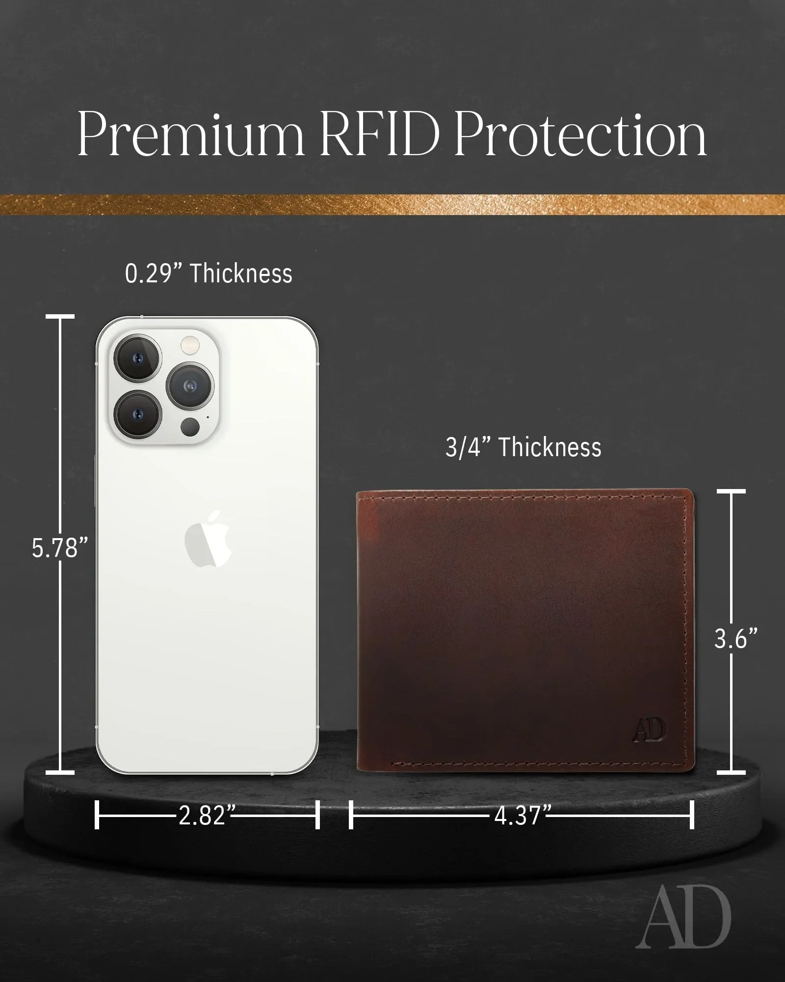 Leather Bifold Wallet with Flip-Up ID Window - Image 18