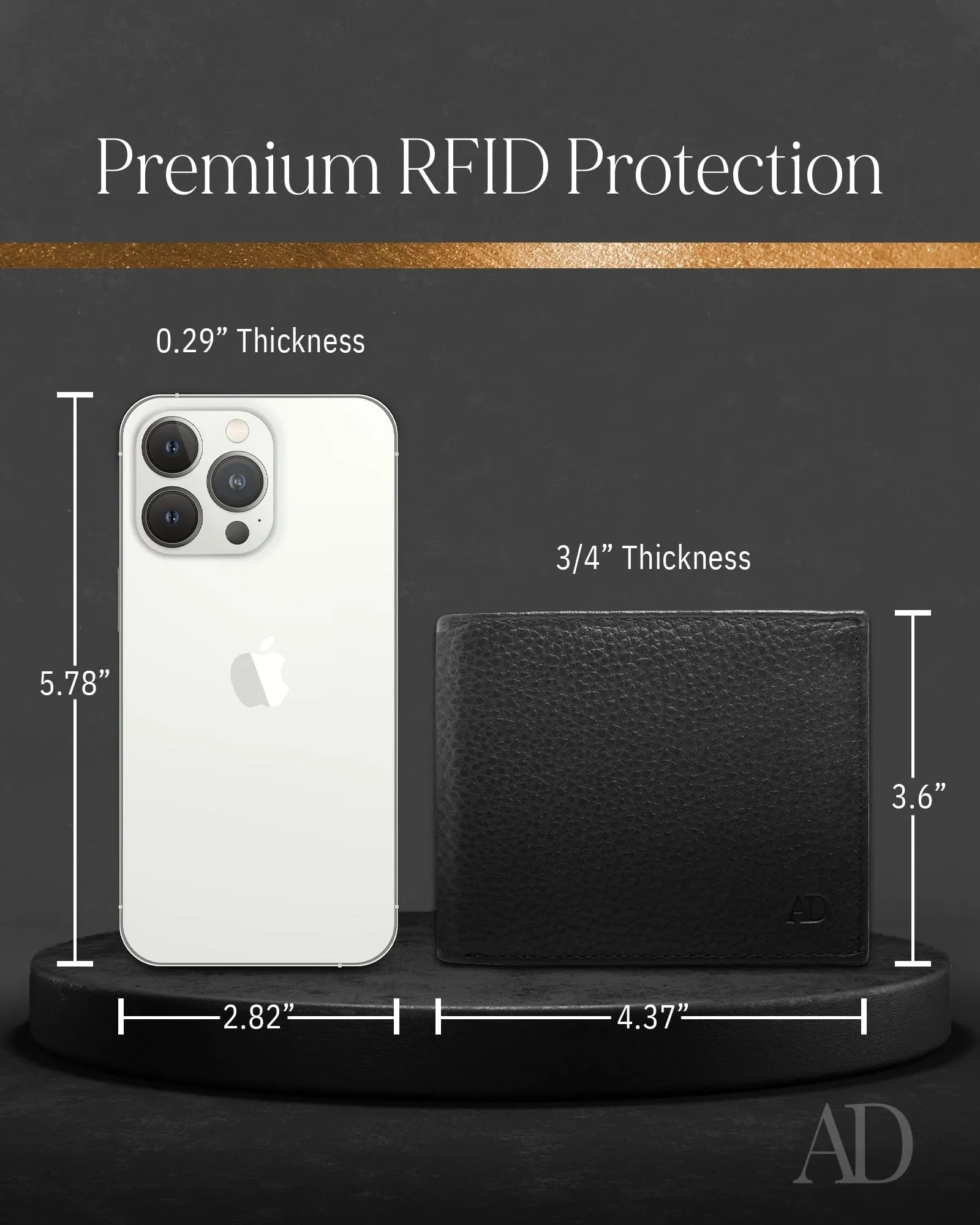 Leather Bifold Wallet with Flip-Up ID Window - Image 25