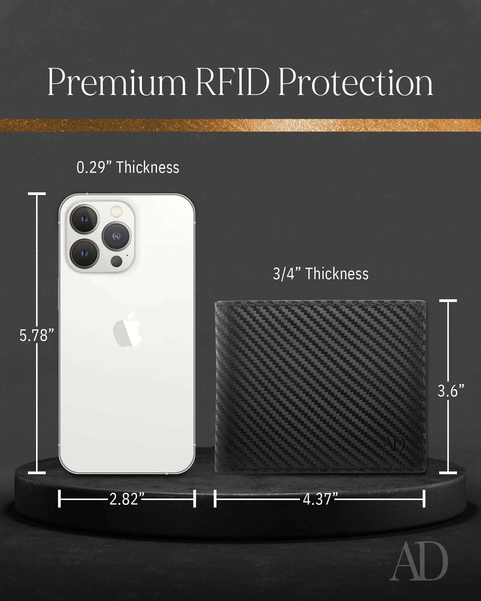 Leather Bifold Wallet with Flip-Up ID Window - Image 4