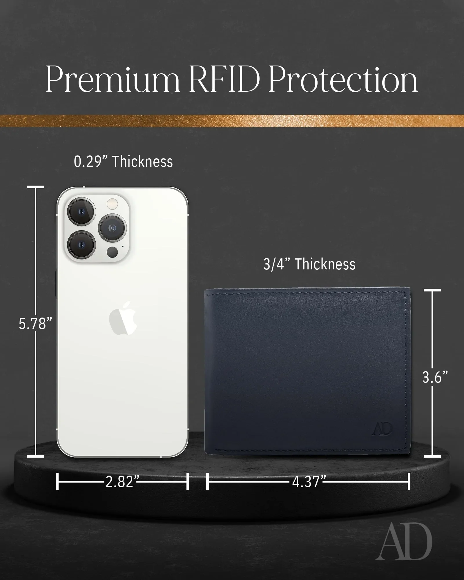 Leather Bifold Wallet with Flip-Up ID Window - Image 46