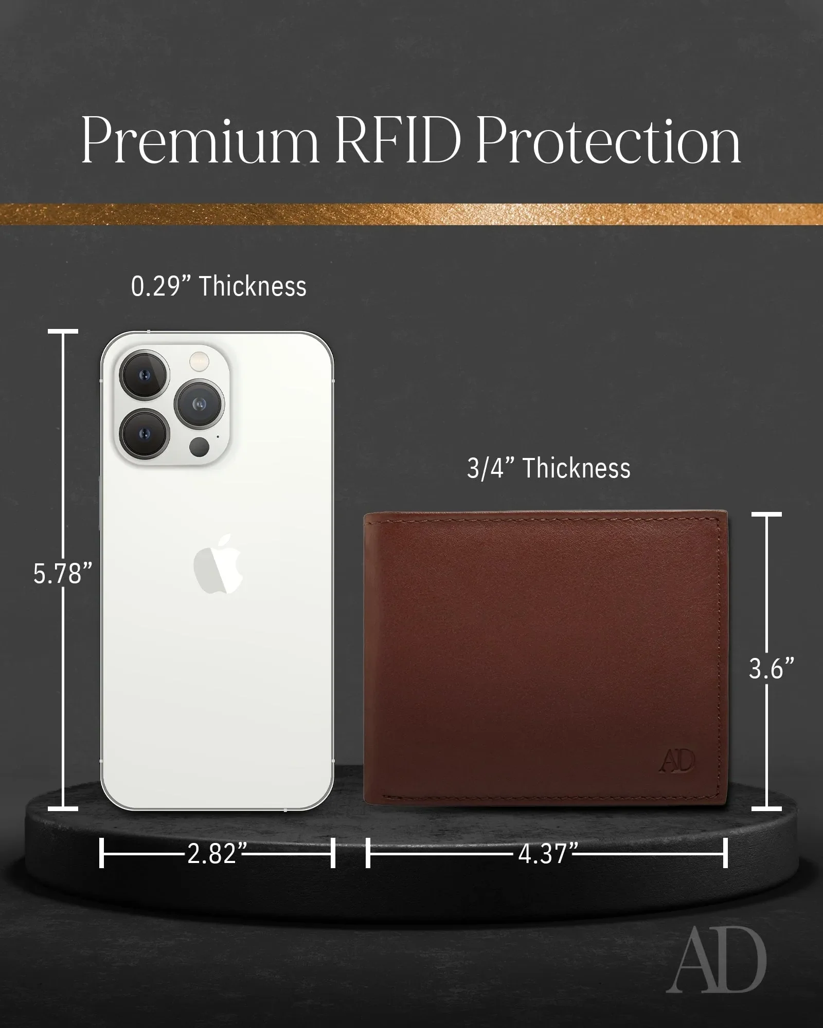 Leather Bifold Wallet with Flip-Up ID Window - Image 48