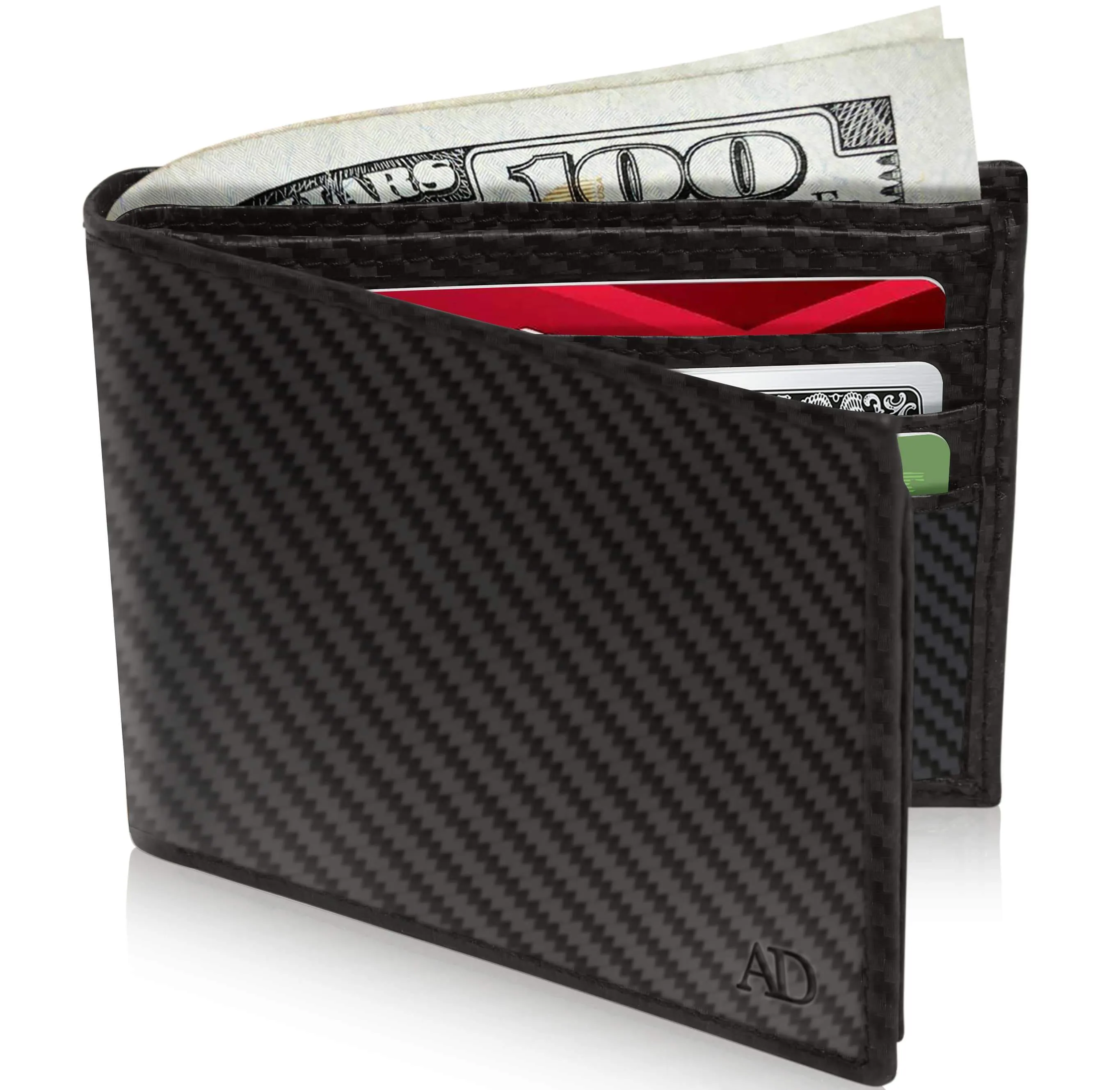 Leather Bifold Wallet with Flip-Up ID Window - Image 8