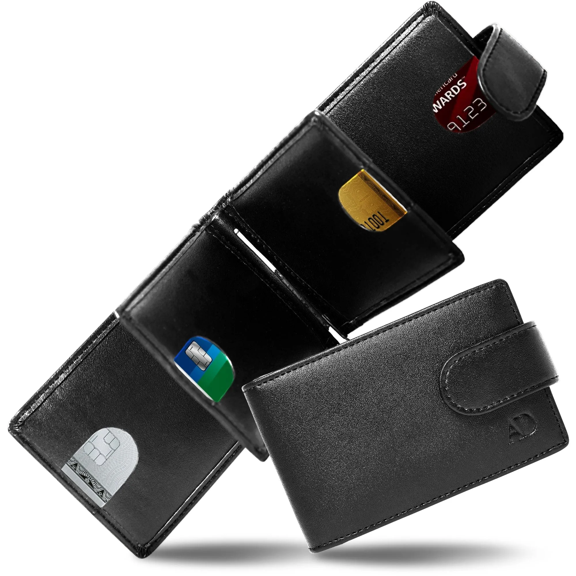 Vegan Leather Bifold Wallet with Removable Money Clip - Image 25