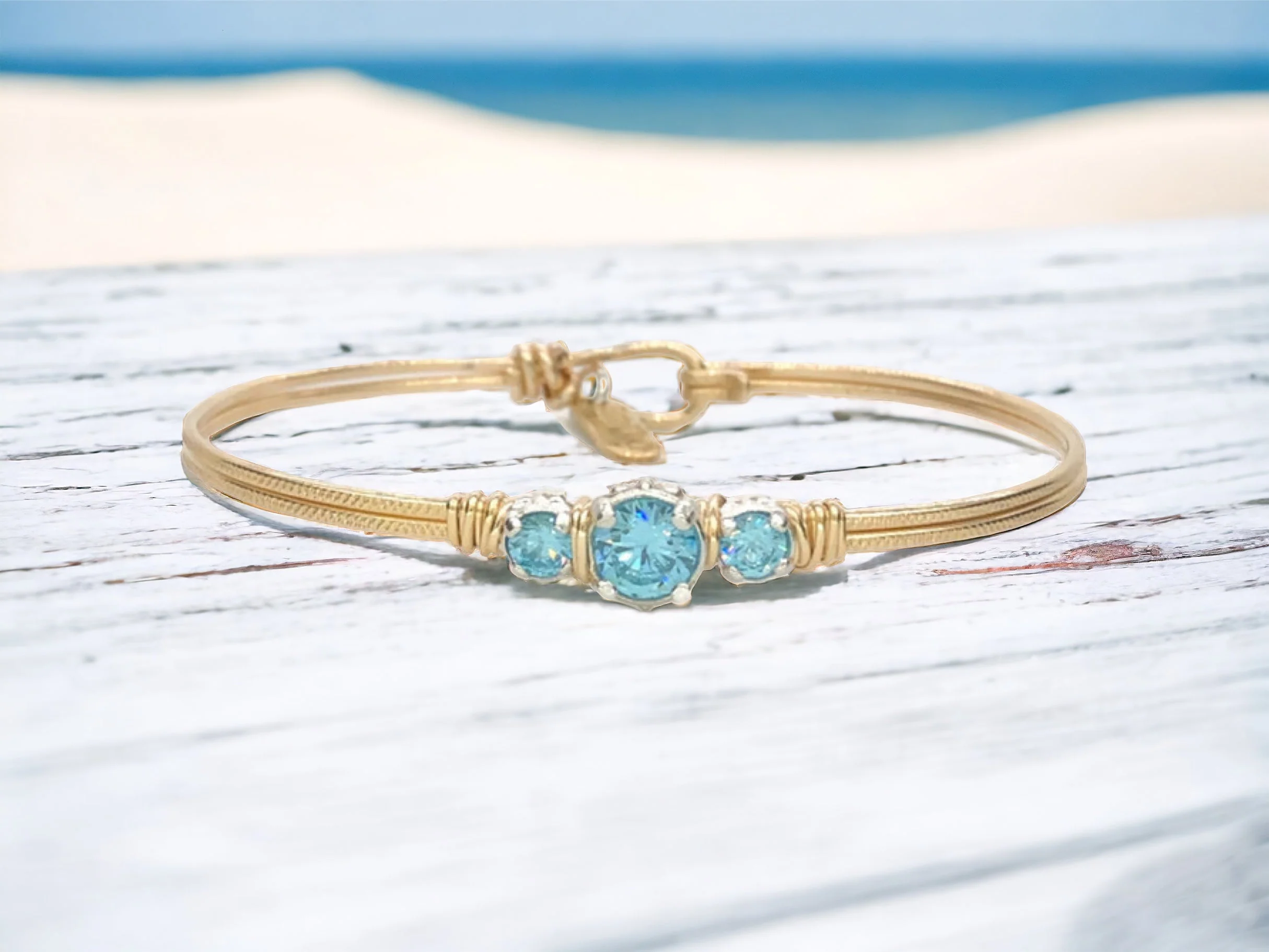 Birthstone Triple Setting Bracelet