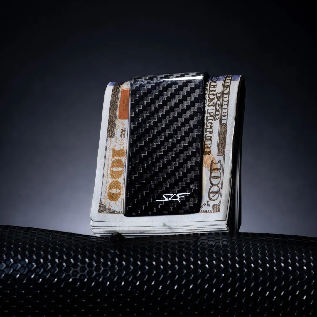 Black Carbon Fiber Money Clip - Image 2