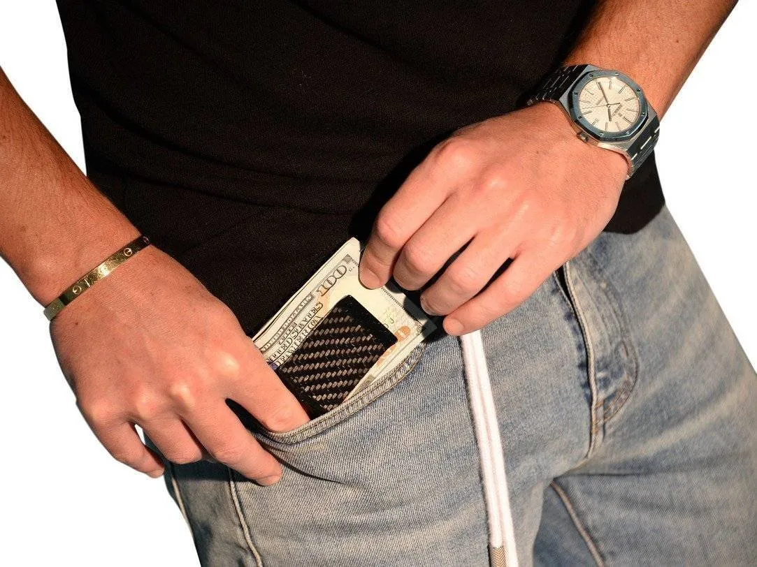 Black Carbon Fiber Money Clip - Image 3