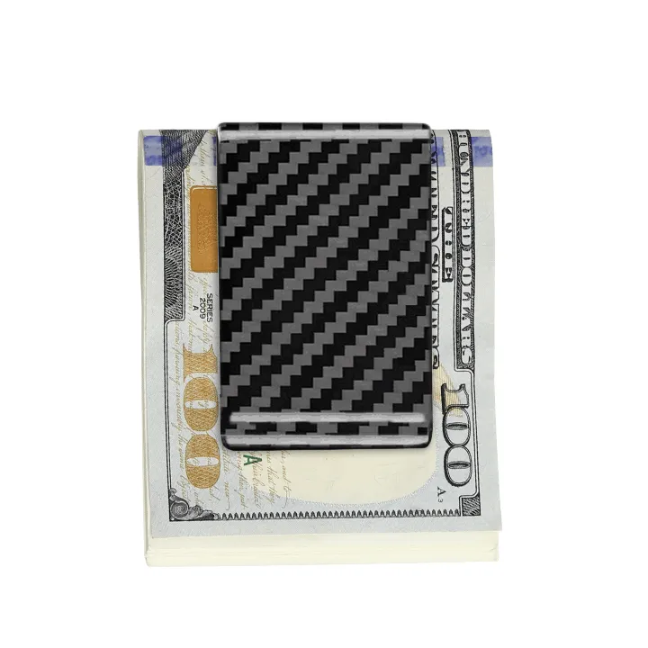 Black Carbon Fiber Money Clip - Image 4