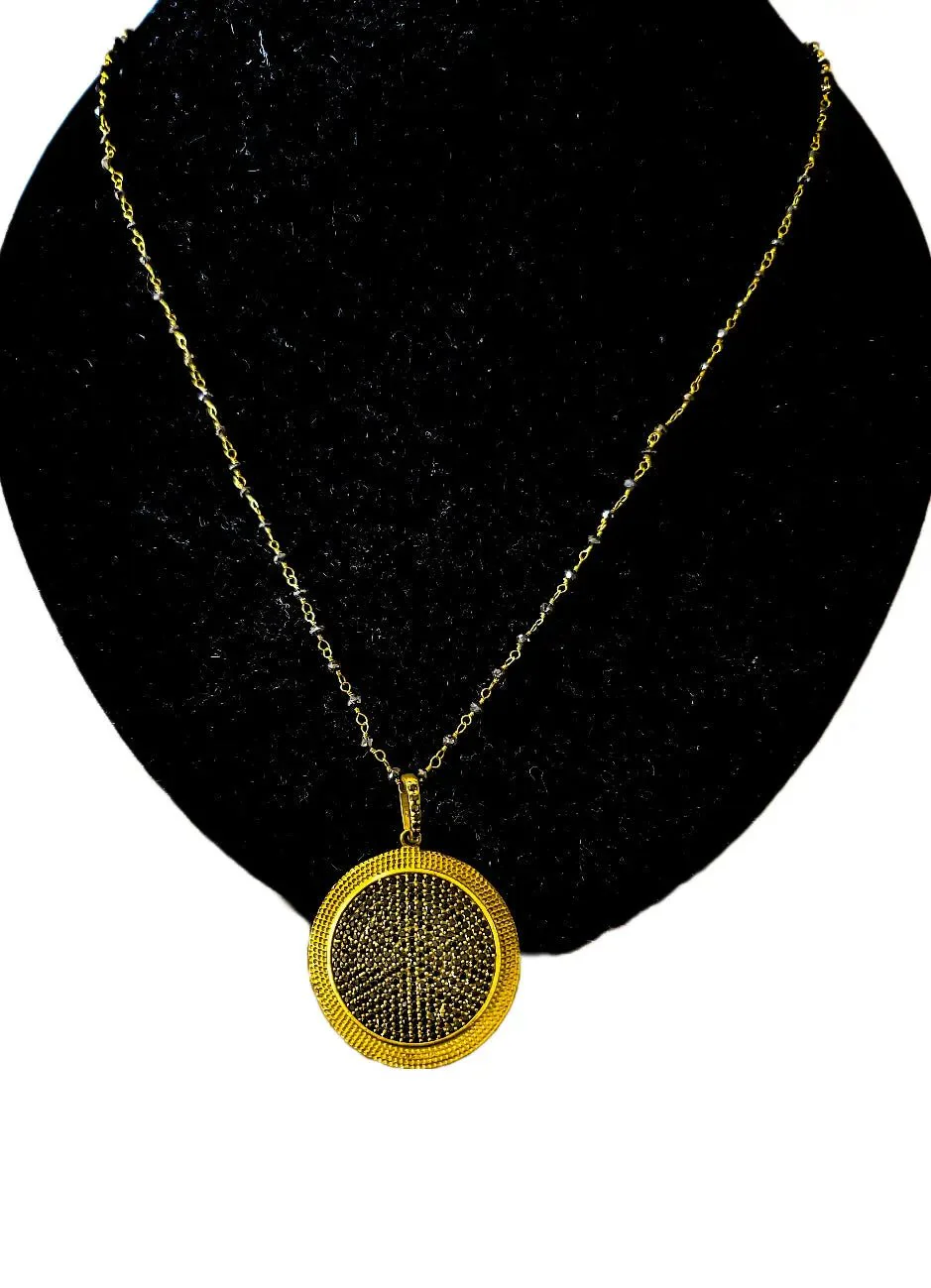 Black Diamonds Medallion Necklace - Image 2