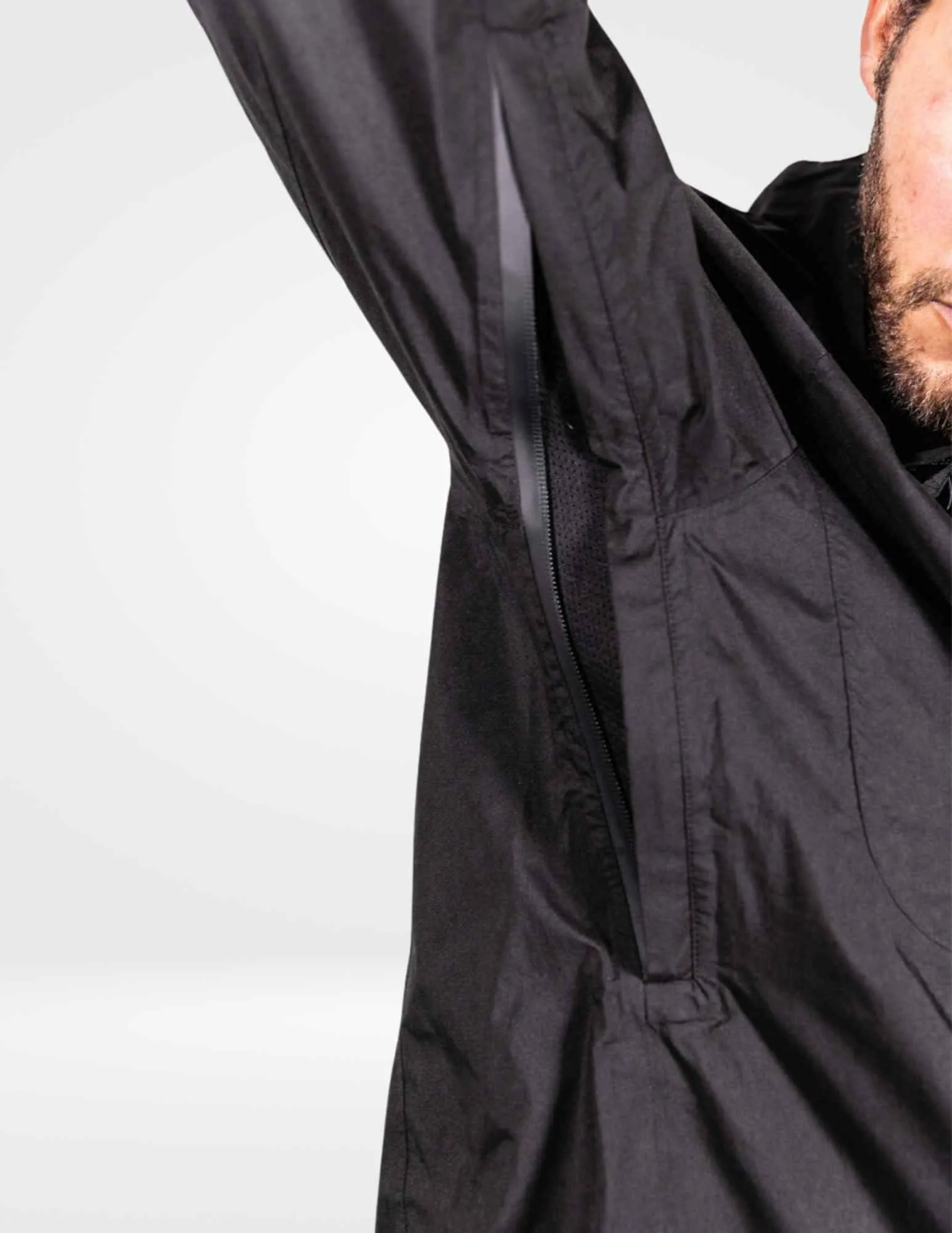 Black Fin Waterproof Pocket Rain Jacket - Image 4