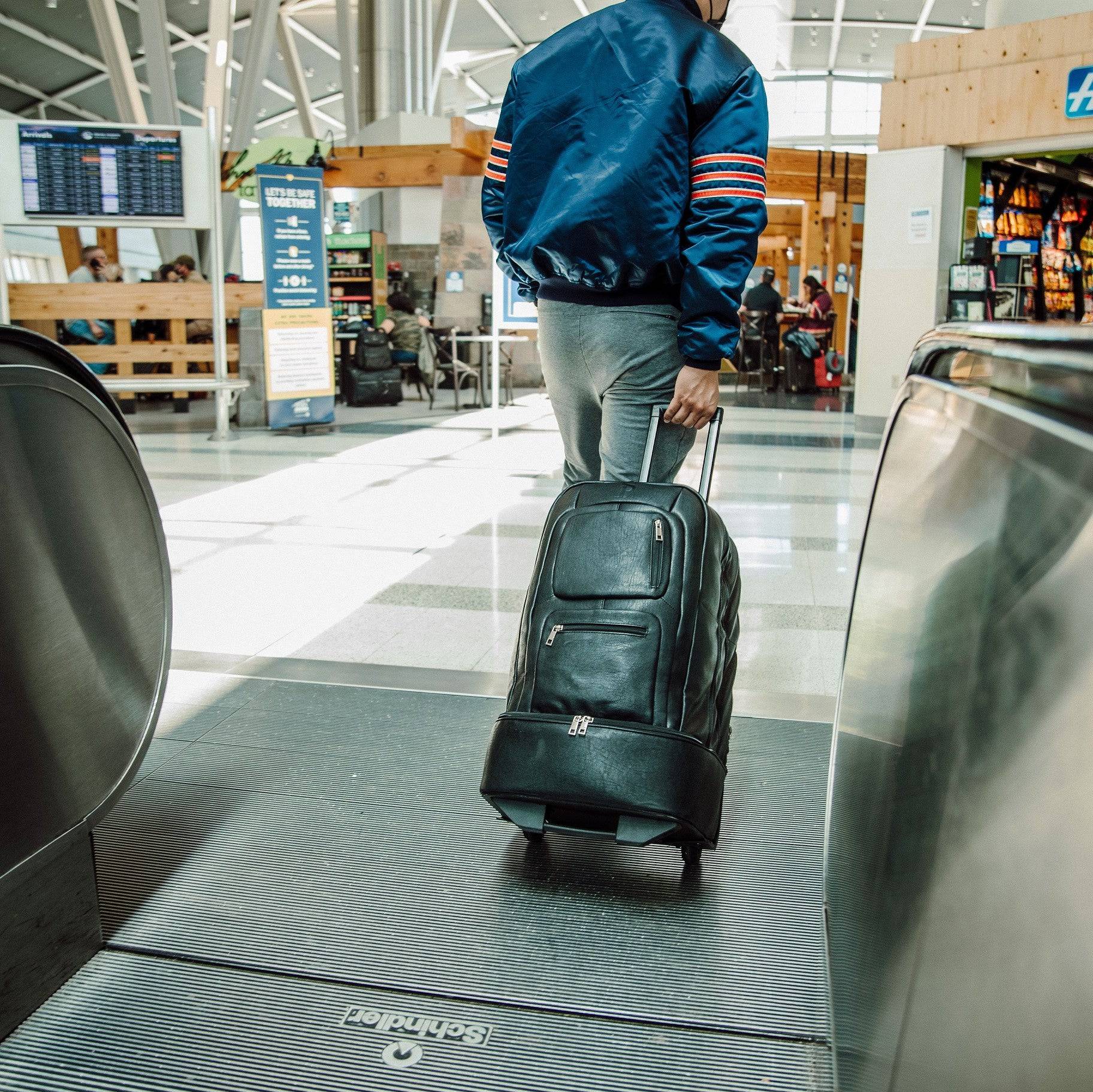Black Leather Carry-On Roller Bag (Only 150 Made) - Image 2