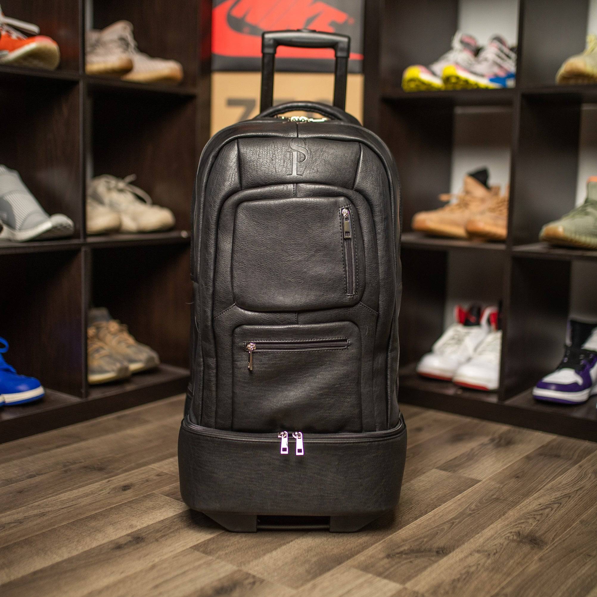 Black Leather Carry-On Roller Bag (Only 150 Made) - Image 5