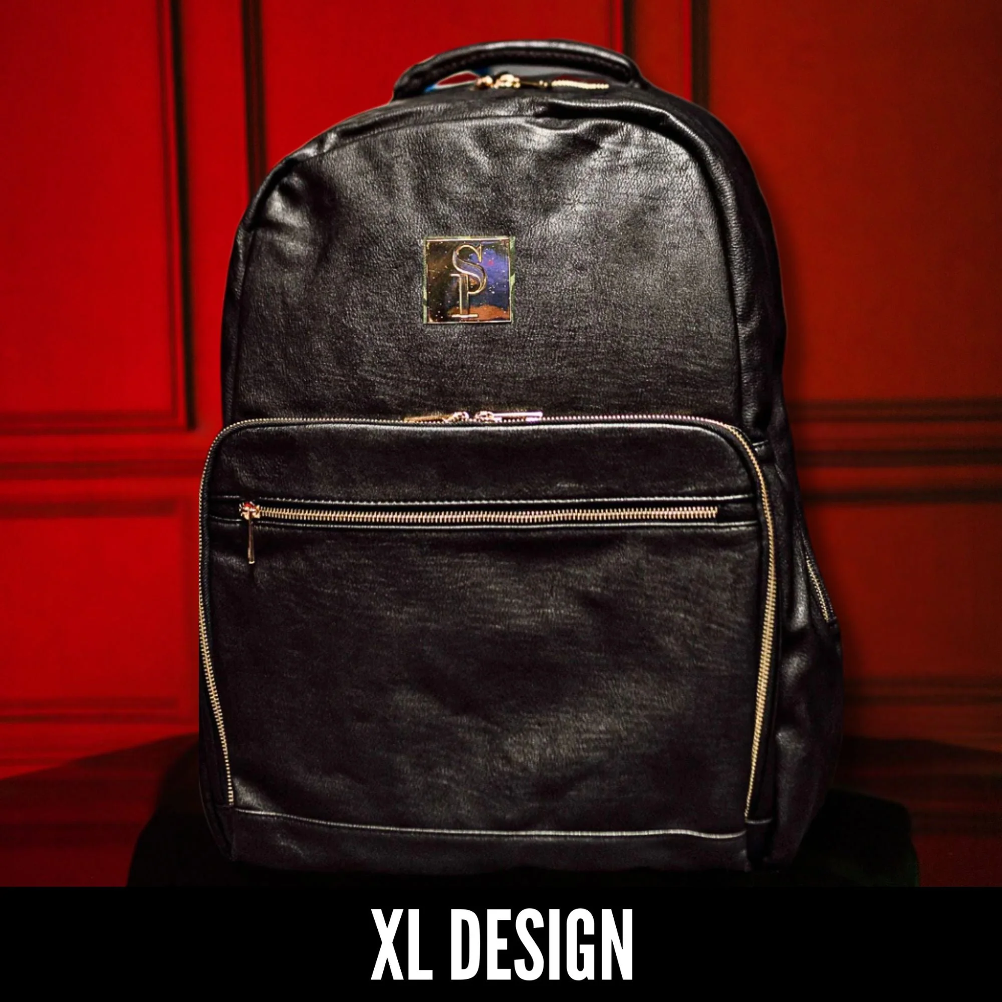 Black Leather Daily Commuter Bag XL - Image 4