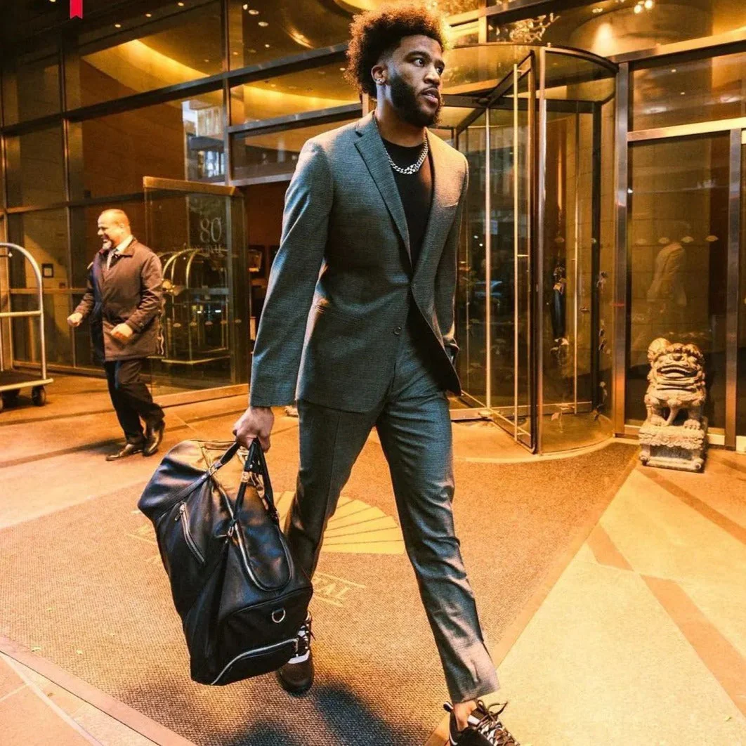 Black Leather Duffel Bag - Image 2