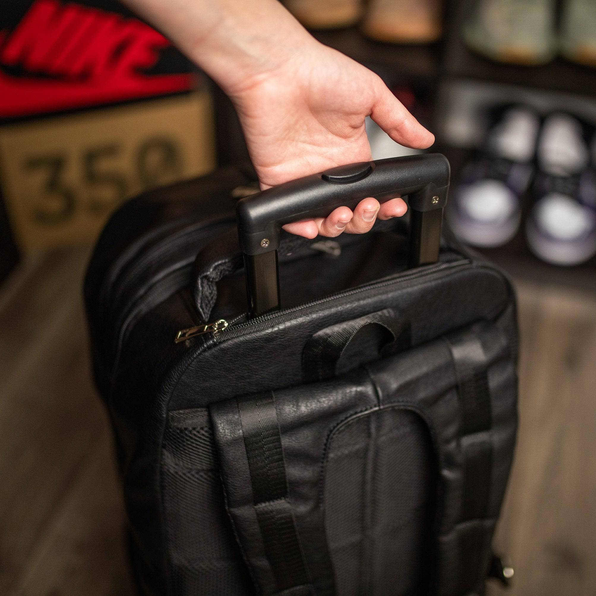 Black Leather Roller Bag Set - Image 8