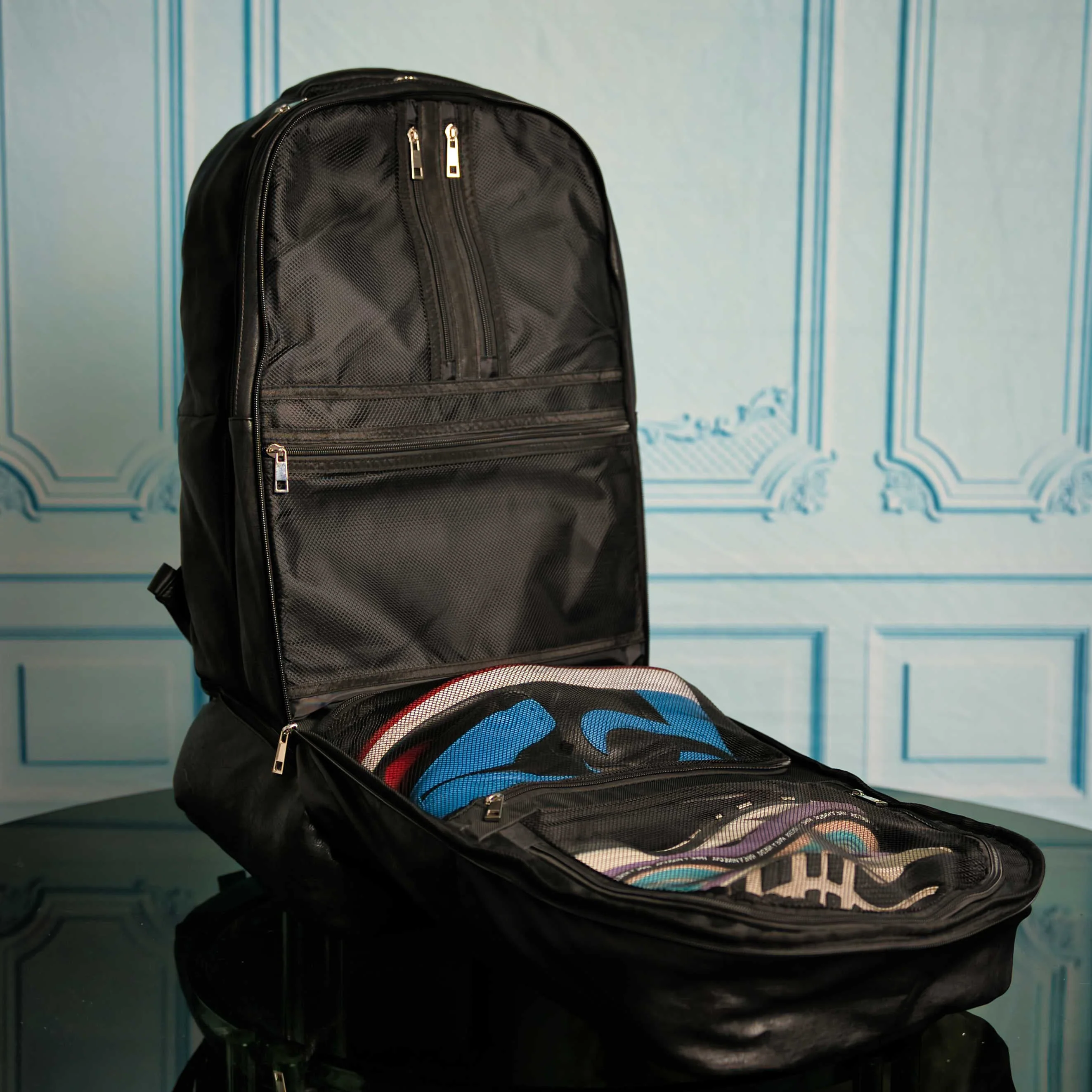 Black Leather Signature Bag Set (Signature Backpack and Duffle Bag) - Image 5