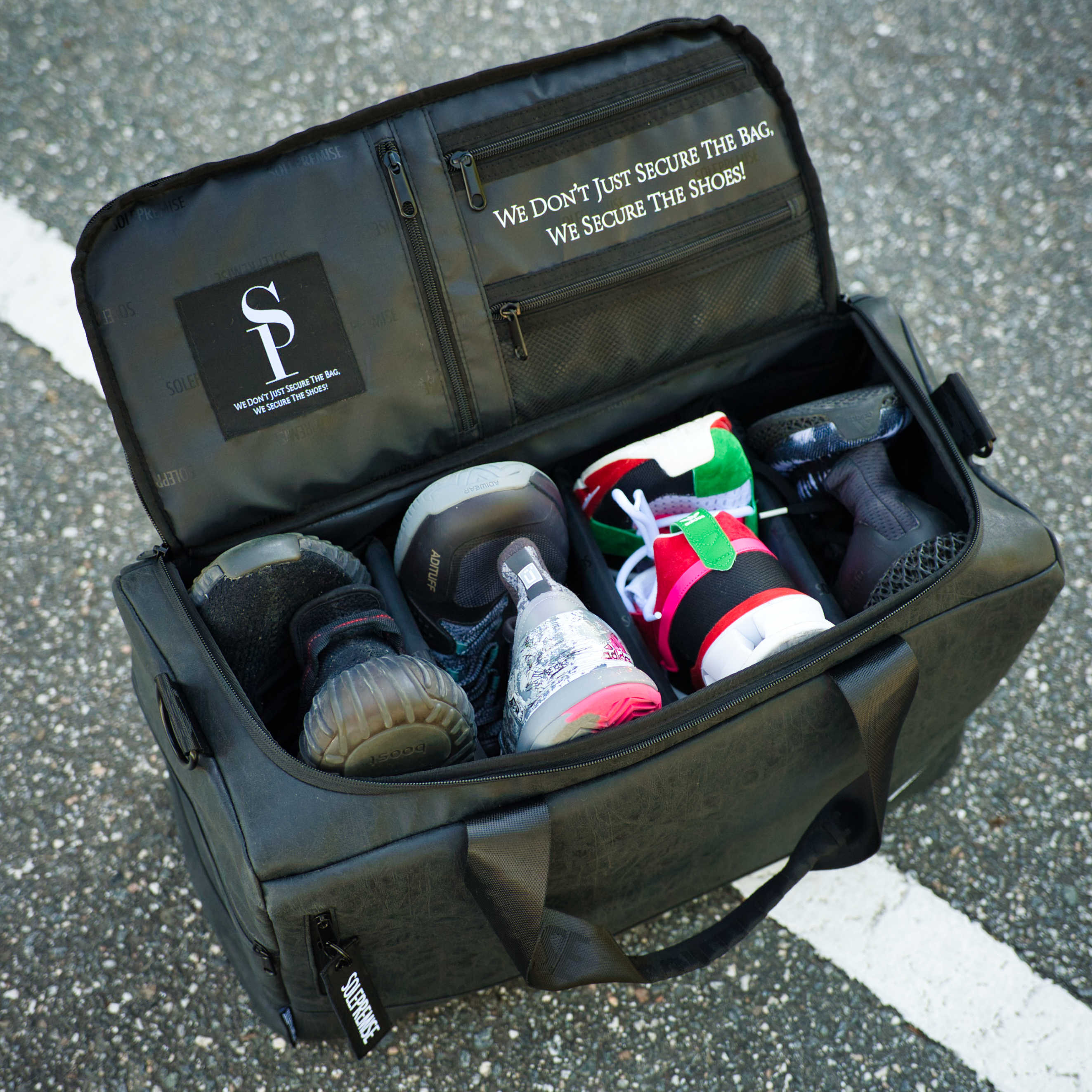 Black Leather Sneaker Duffle - Image 2
