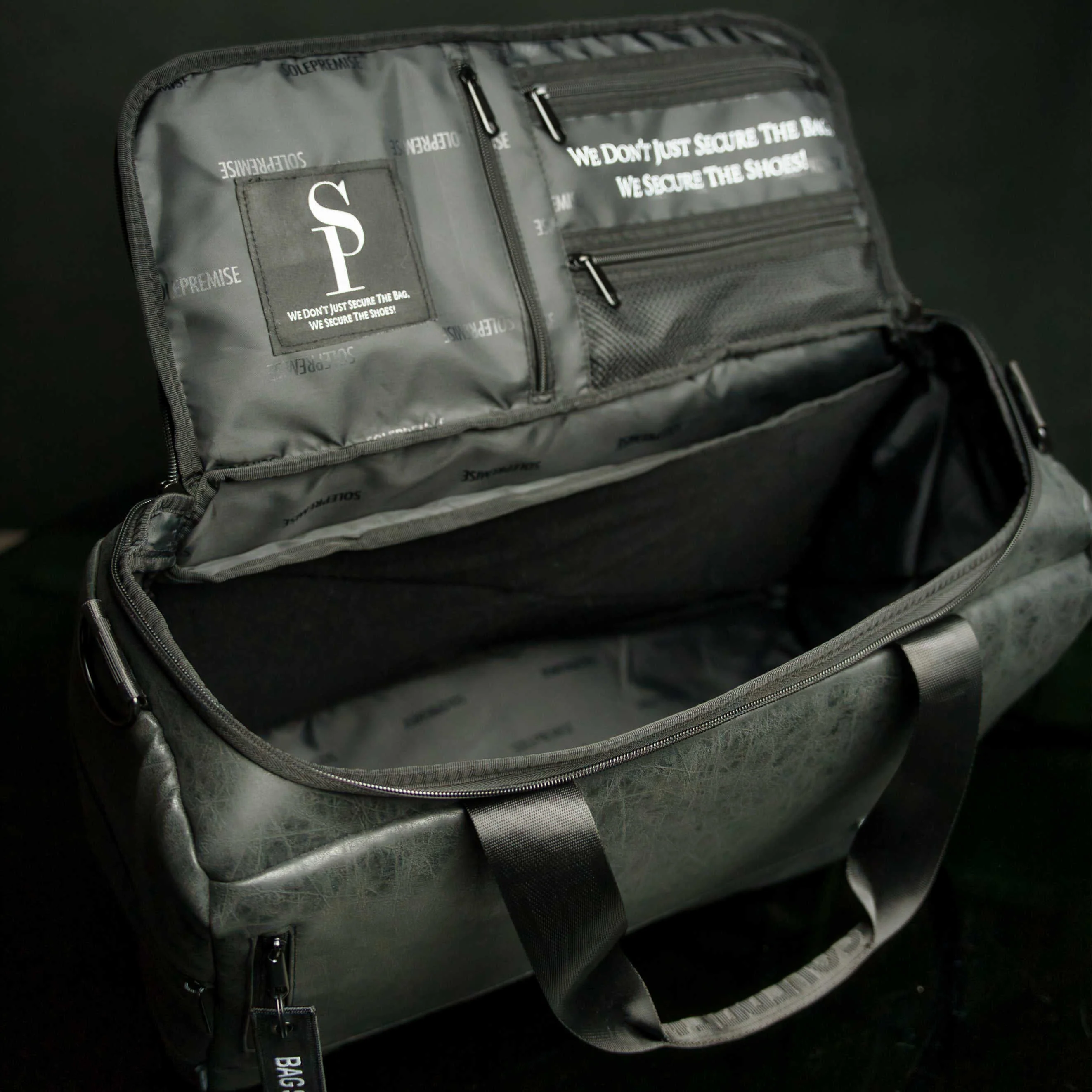 Black Leather Sneaker Duffle - Image 4