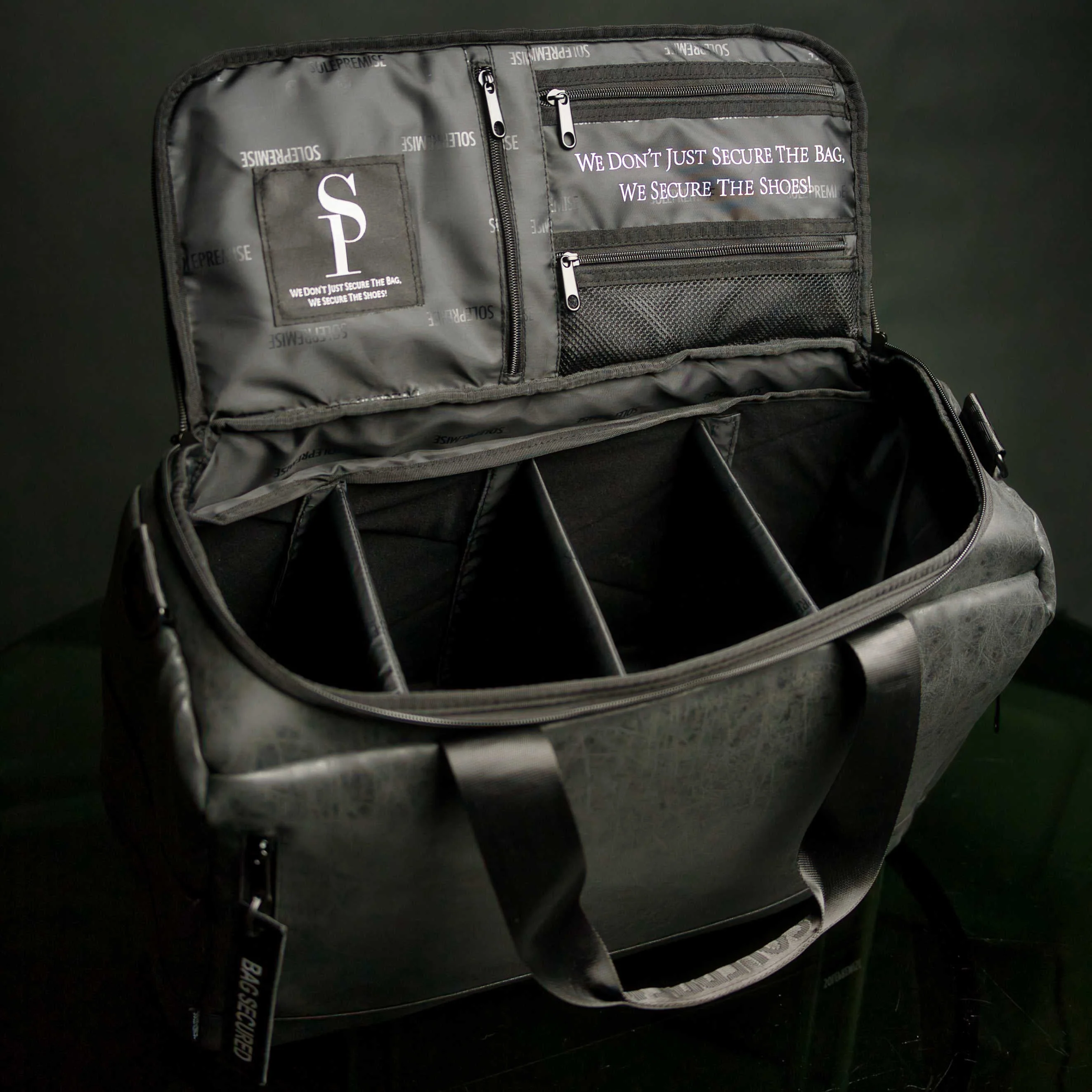 Black Leather Sneaker Duffle - Image 5