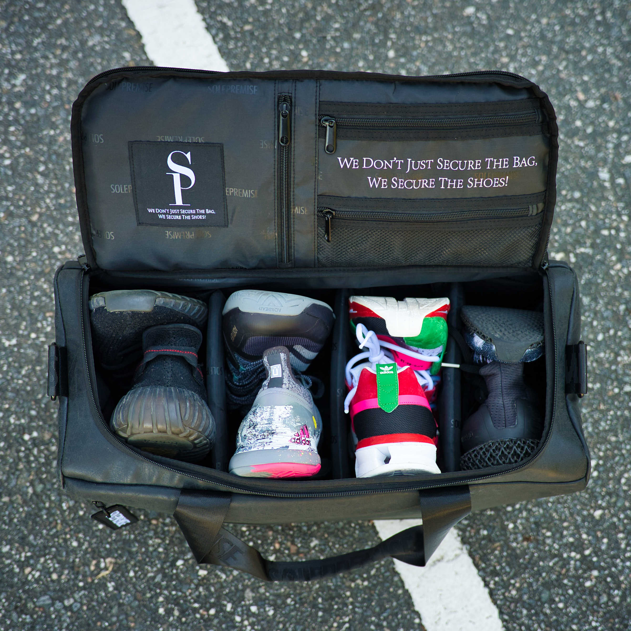 Black Leather Sneaker Duffle - Image 8