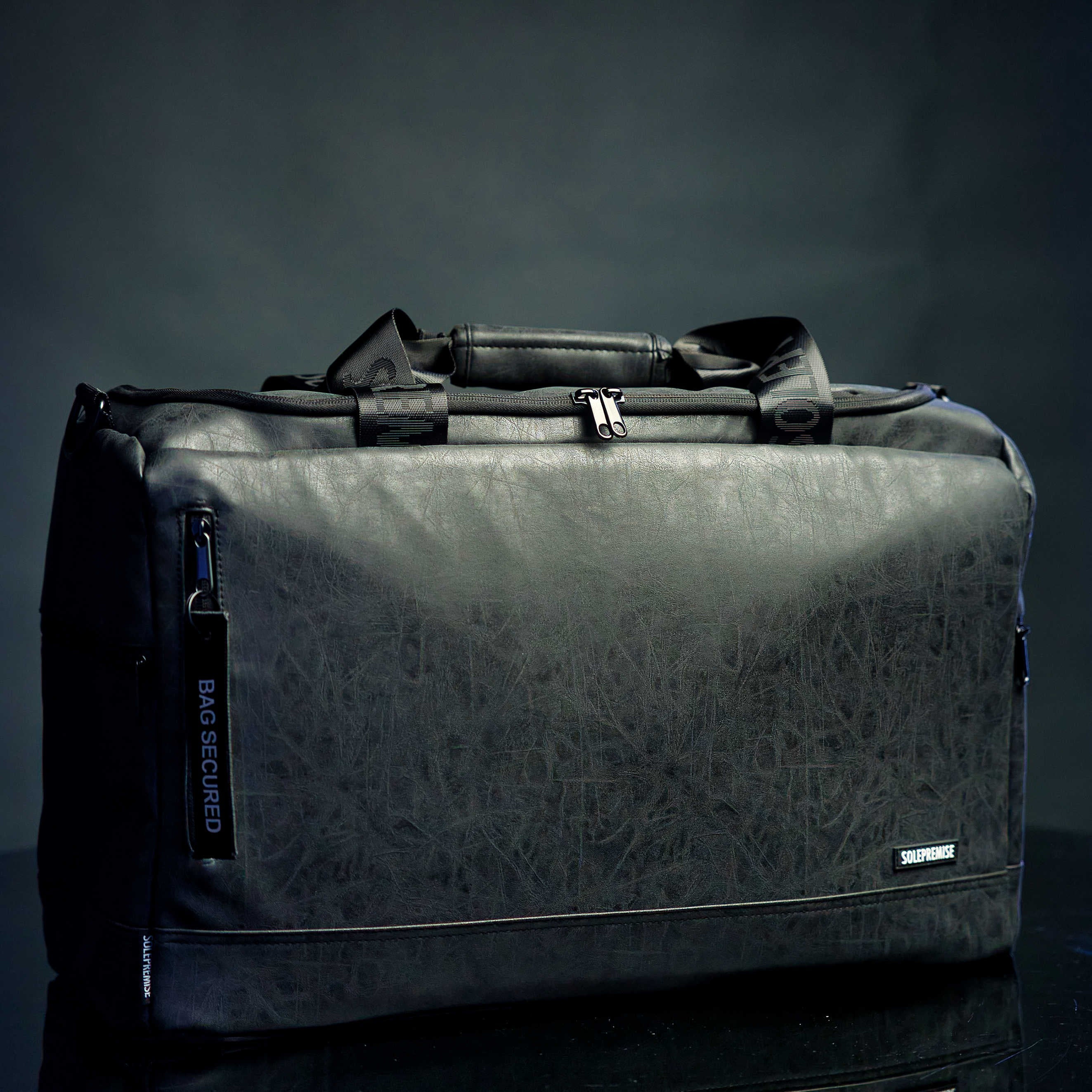 Black Leather Sneaker Duffle - Image 9